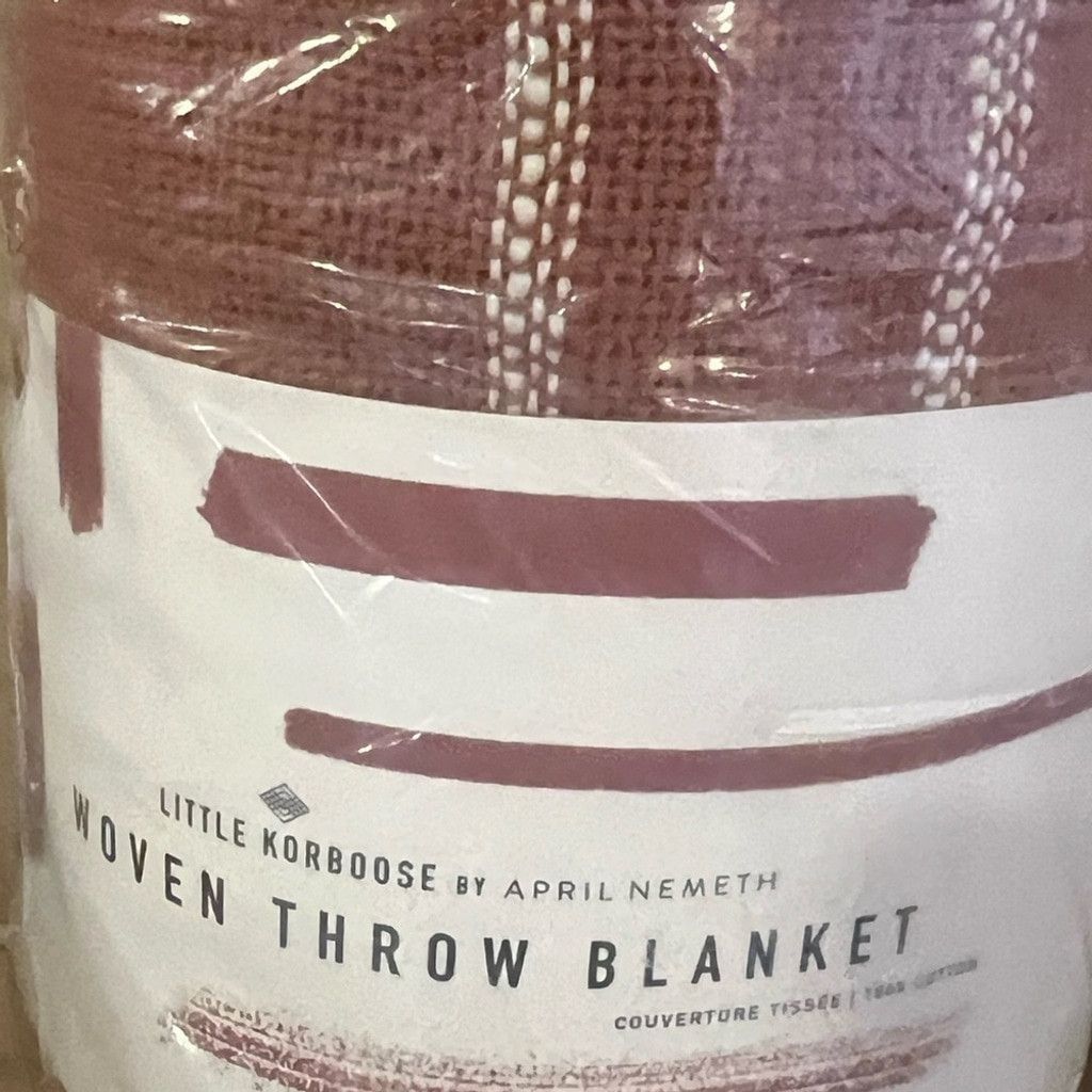 Other LITTLE KORBOOSE Woven Throw Blanket - Rust Size ONE SIZE - 7 Thumbnail