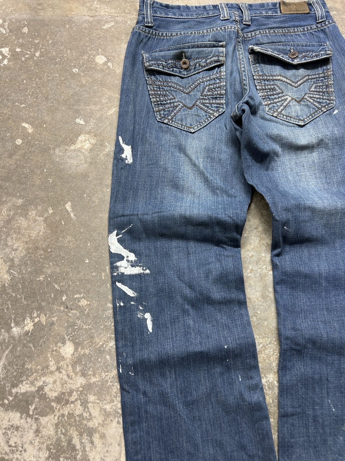 Flypaper Jeans Vintage Y2K Flypaper Painted Embroidered Denim Jeans Size US 31 - 2 Thumbnail