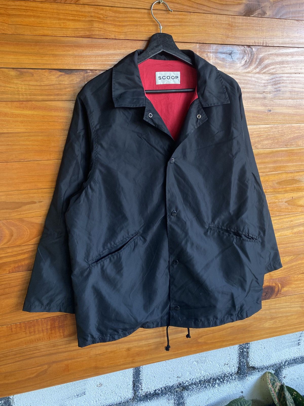 SCOOP Vintage Scoop Black Nylon Coach Jacket with Crown Logo Size US M / EU 48-50 / 2 - 11 Thumbnail