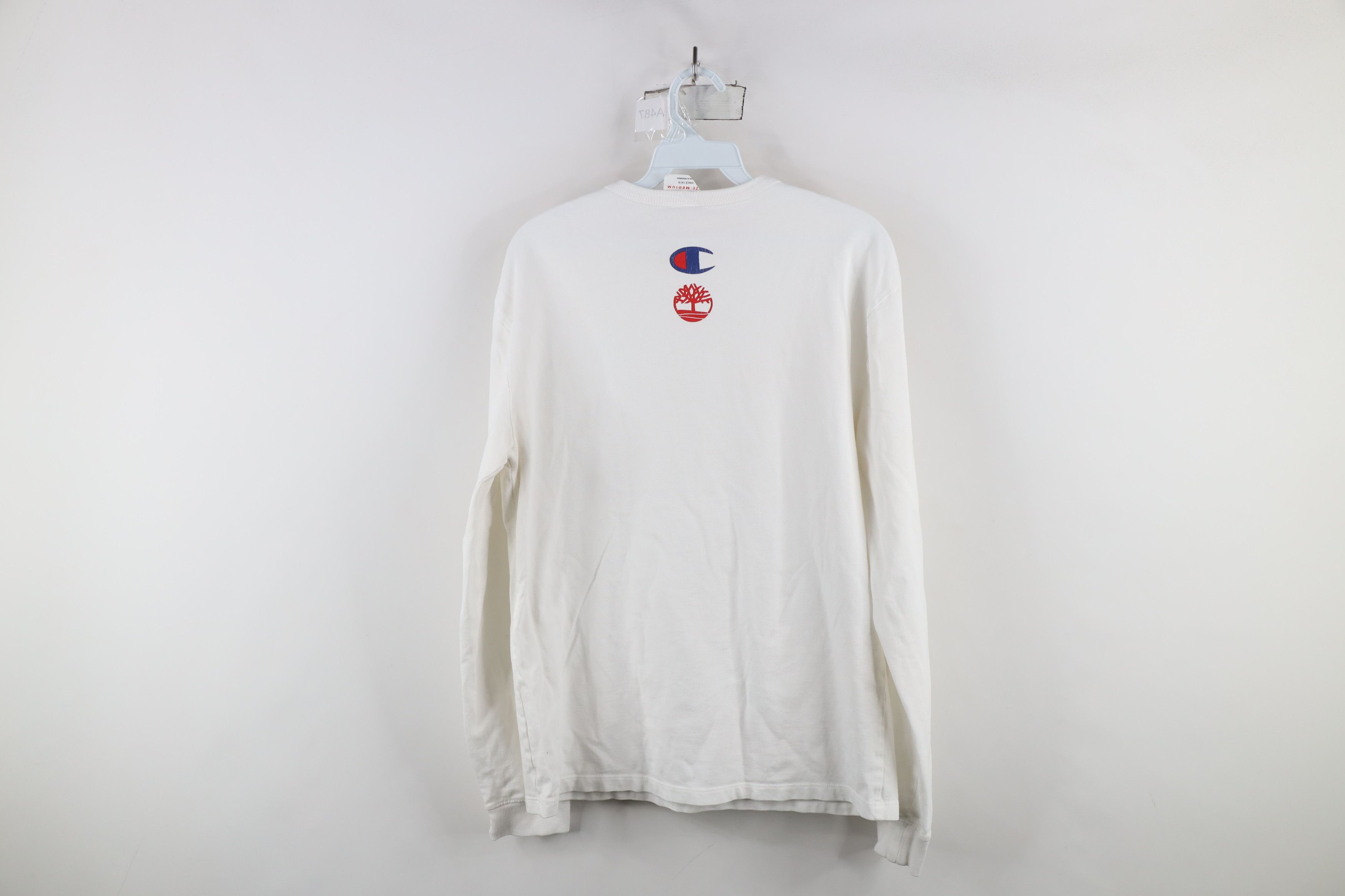 Champion × Vintage Champion x Timberland Spell Out Long Sleeve T-Shirt White Size US M / EU 48-50 / 2 - 11 Thumbnail