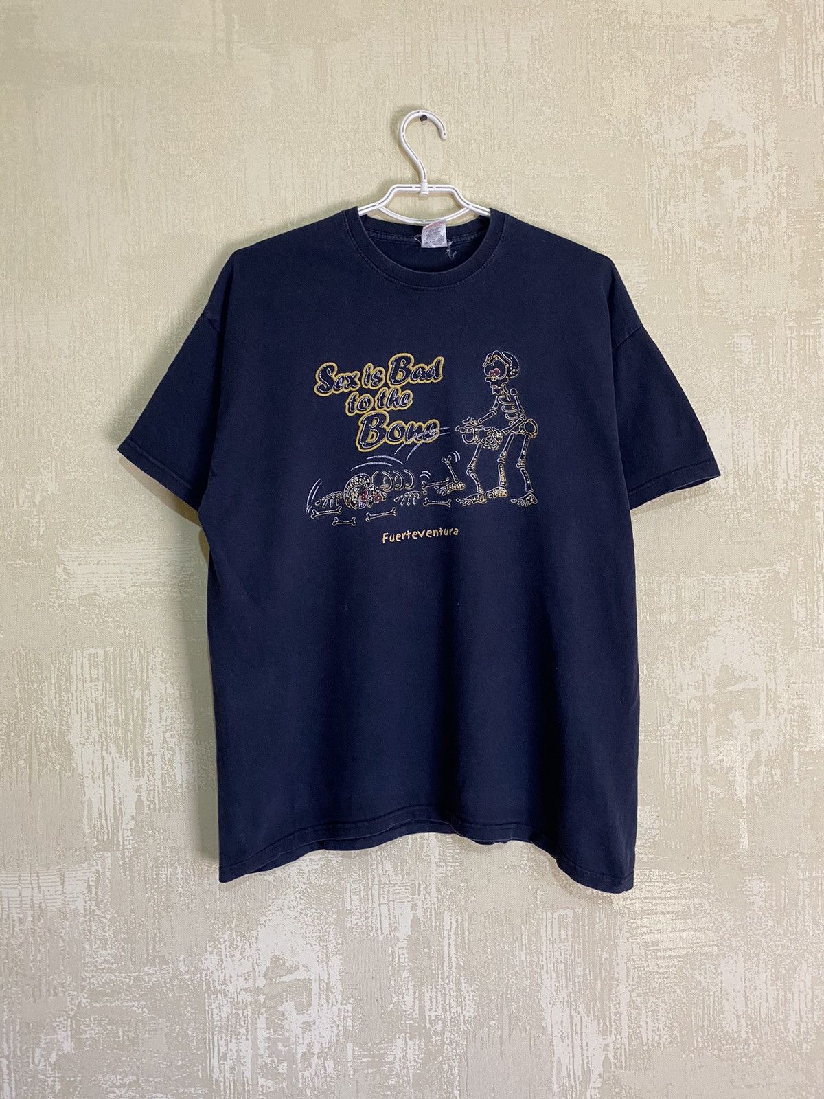 Band Tees × Vintage Vintage Humour Sex Is Bad To The Bone Boxy T-shirt XL Y2K Size US XL / EU 56 / 4 - 1 Thumbnail