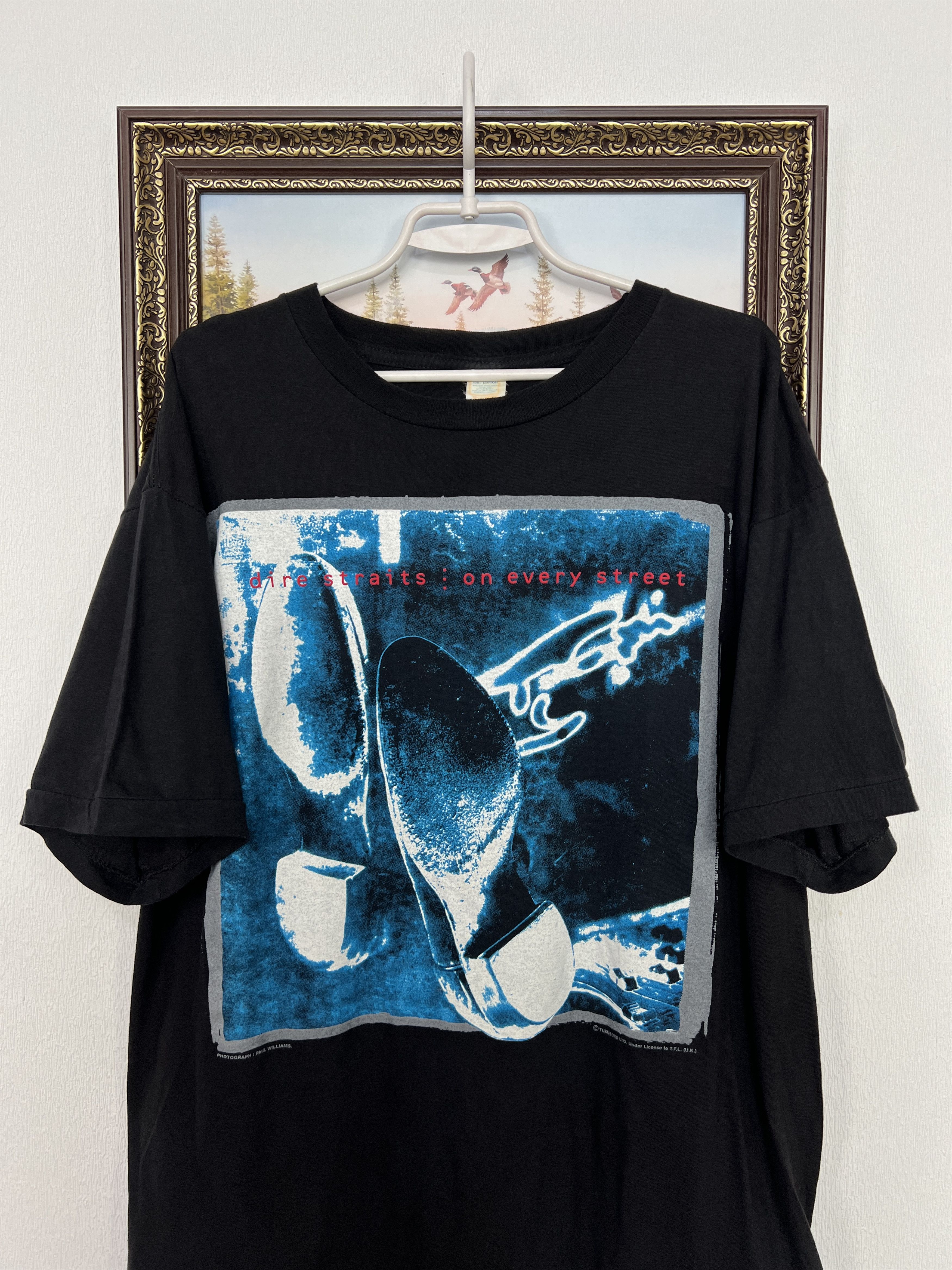 Vintage 90's Dire Straits On Every Street Band Tour Tee