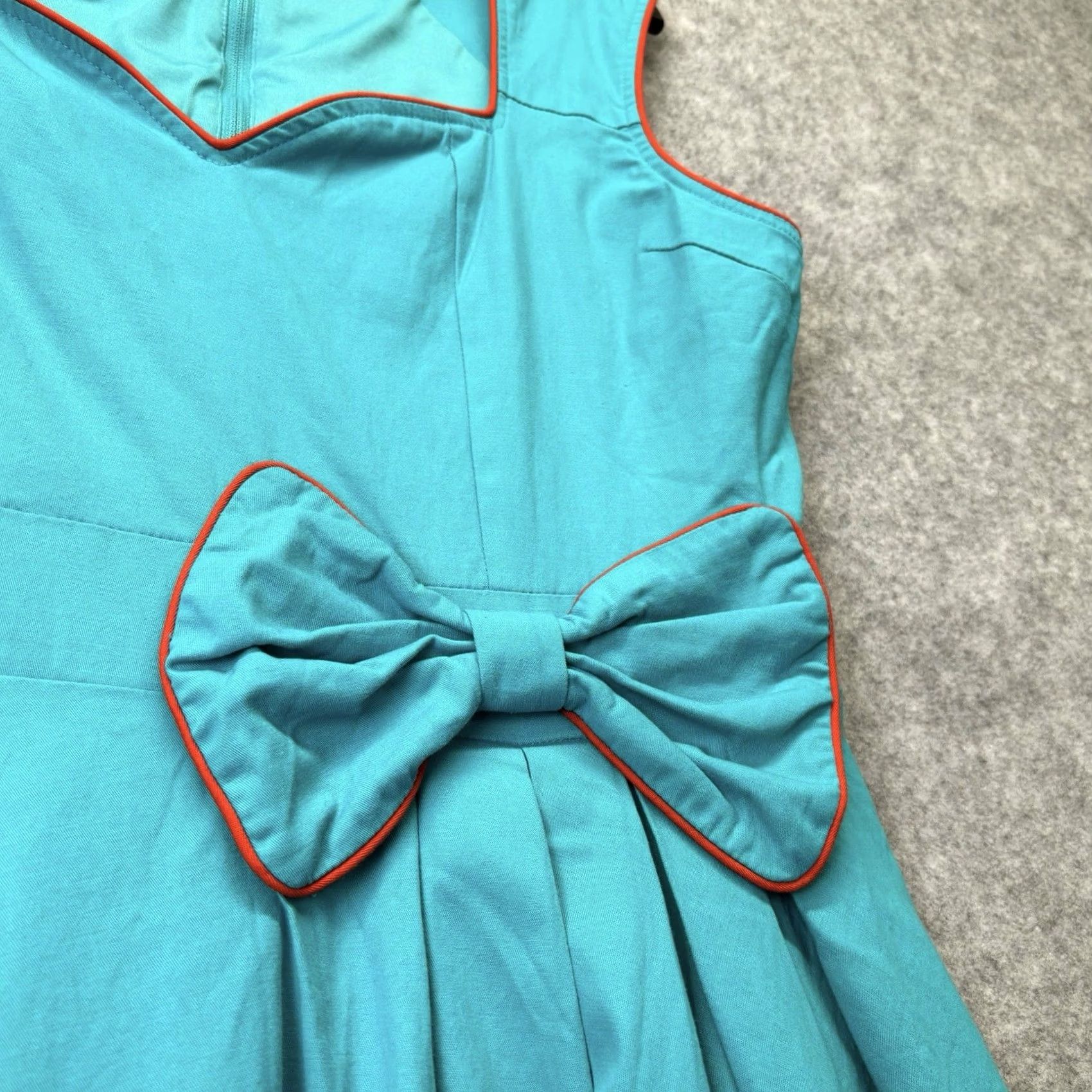 Vintage Lindy Bop Dress Retro Vintage style Turquoise Green Midi Sleeveless Zip Party Wedding Casual UK 18 Womens Size XXL / US 16-18 / IT 52-54 - 3 Thumbnail