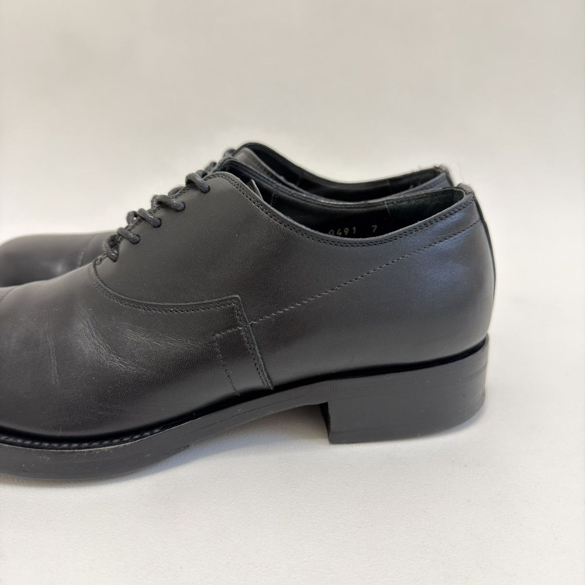 Prada Mid 2000s Black Leather Derby Shoes Size US 8 / EU 41 - 5 Thumbnail