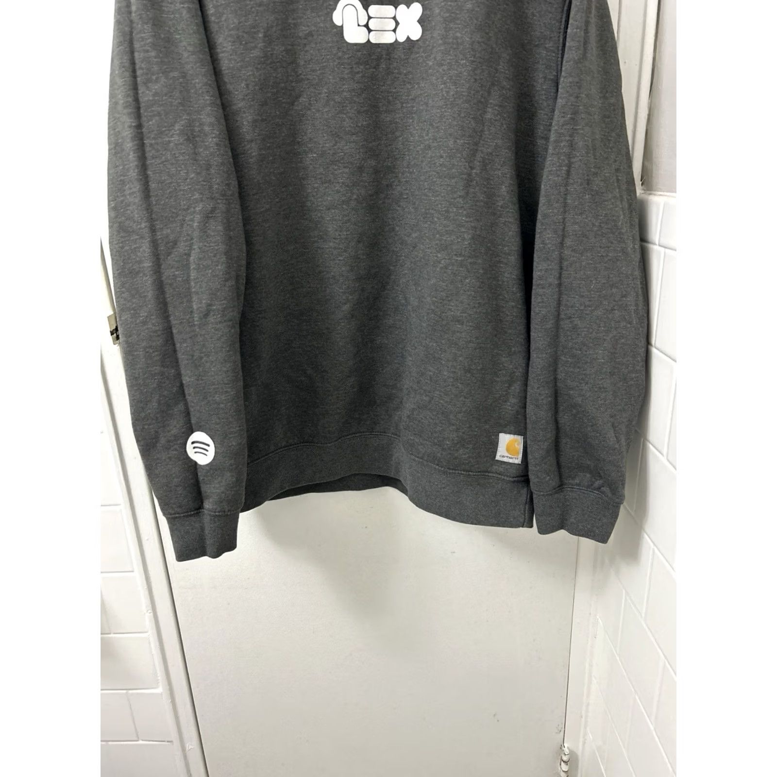 Carhartt Carhartt Pullover Sweatshirt L Mens Gray Spotify Logo Graphic Heavyweight Fleece All Seasons Crew Neck L/S Size US L / EU 52-54 / 3 - 3 Thumbnail