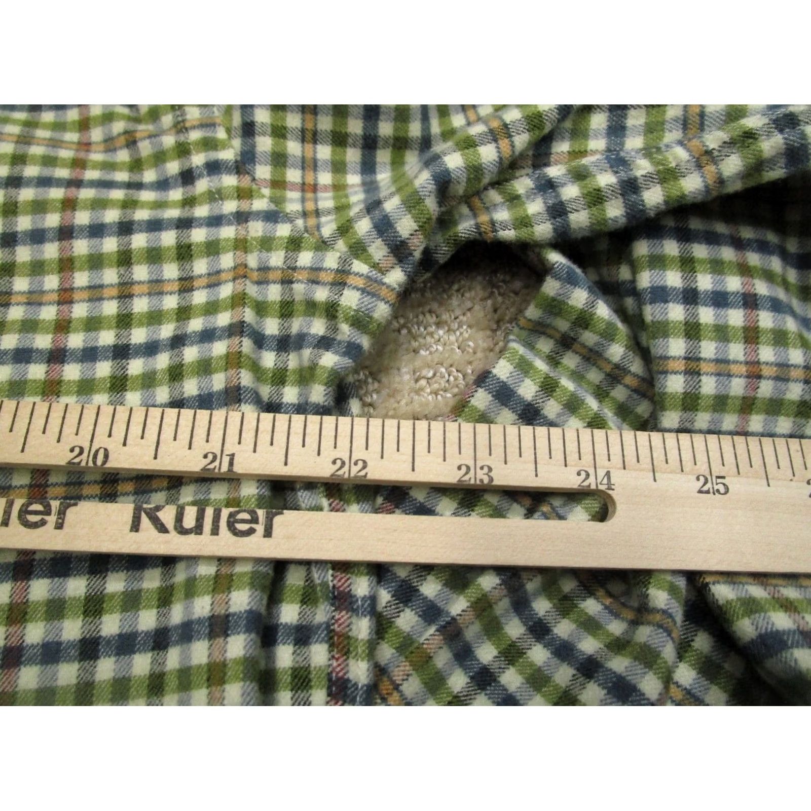 Orvis Orvis Men Large Green Gingham Check Flannel Wool Blend Long Sleeve Button Down Shirt Size US L / EU 52-54 / 3 - 5 Thumbnail