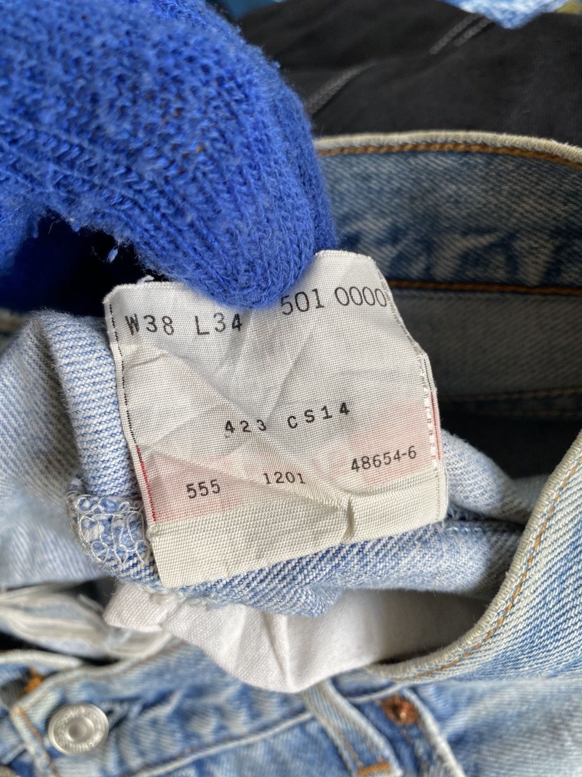 Levi's Vintage 90s Levi’s 501 Distressed Trashed Denim Size US 35 - 19 Thumbnail