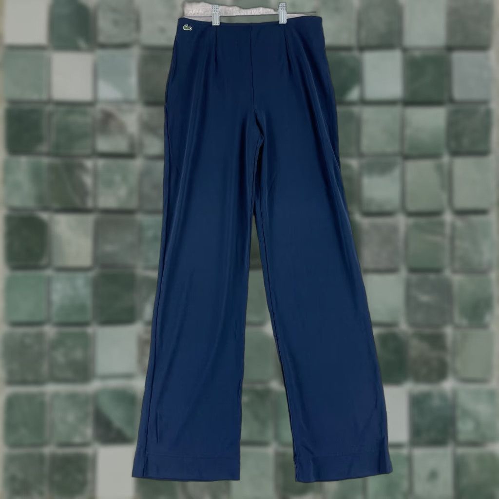 Lacoste Lacoste Blue Straight Pants Womens Size 6 Mid-Rise Zip Up Regular Fit Size 28" / US 6 / IT 42 - 1 Thumbnail