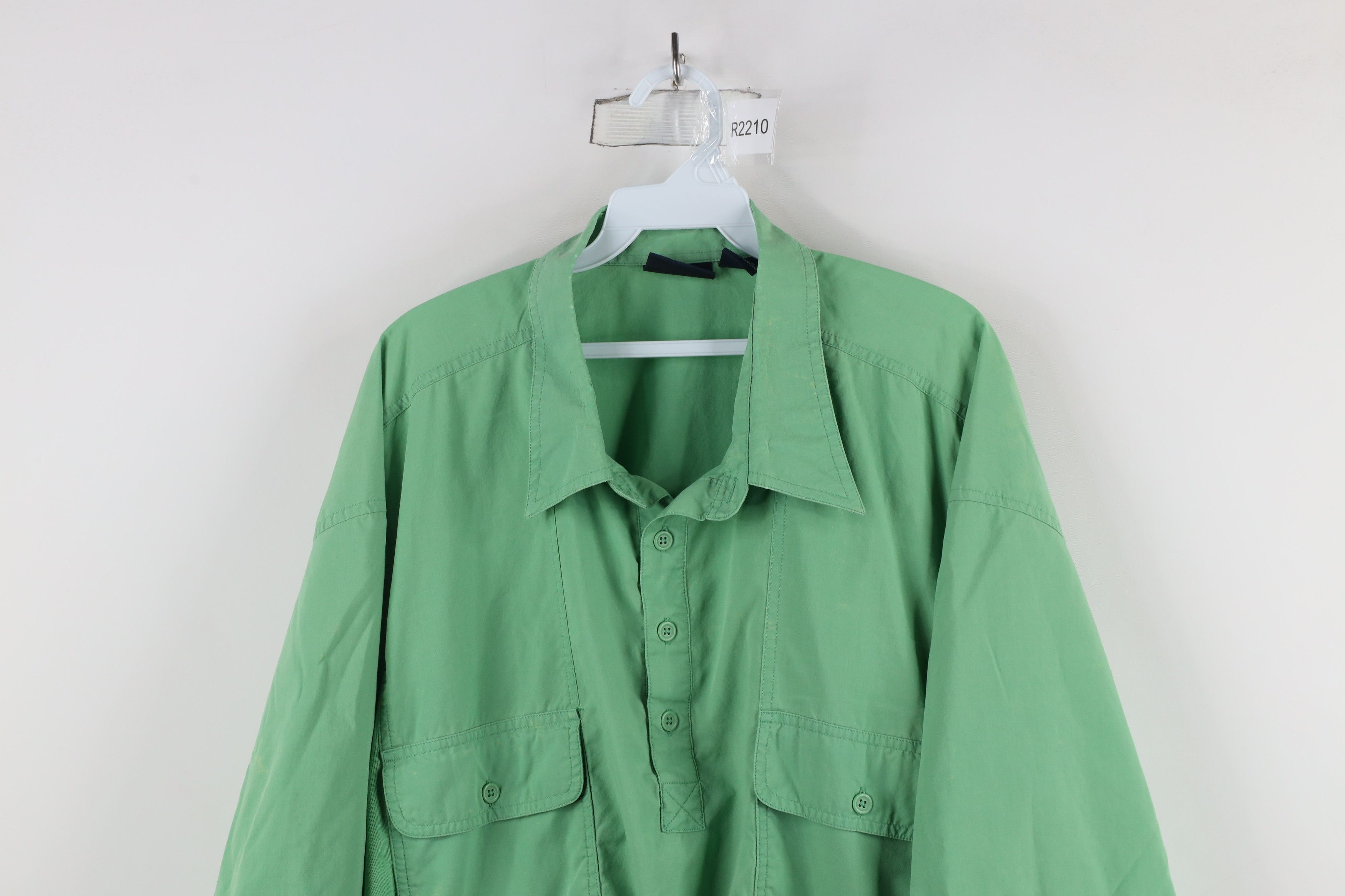 Vintage Vintage 90s Streetwear Panel Pullover Polo Shirt Green Size US XXL / EU 58 / 5 - 2 Thumbnail