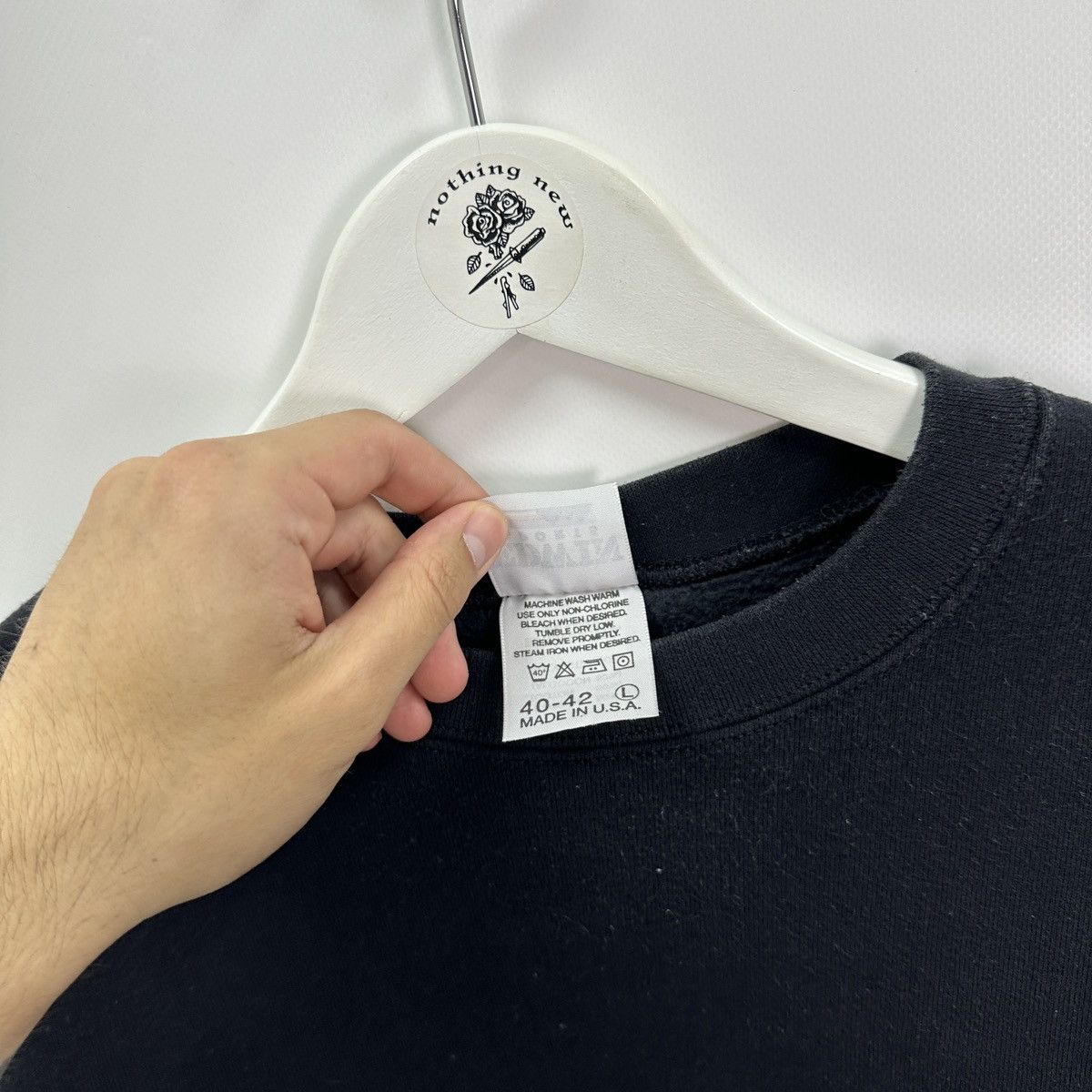 Edwin Vintage 90s Edwin Heavyweight Black sweatshirt made in USA Size US L / EU 52-54 / 3 - 5 Thumbnail