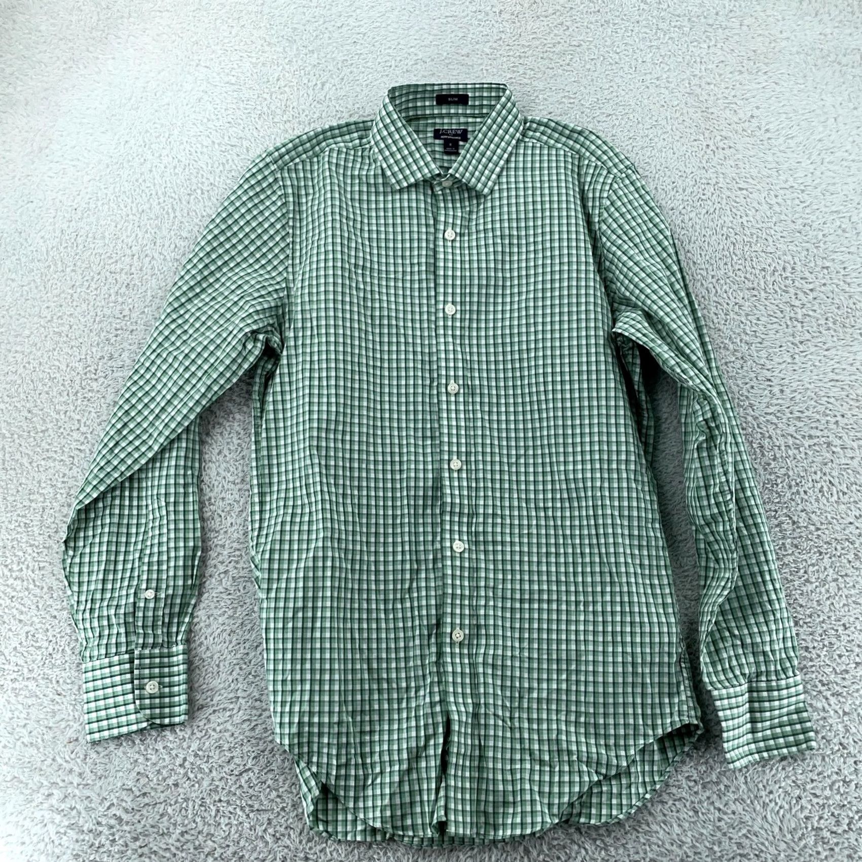 J.Crew J.Crew Shirt Mens Small Green Gingham Slim Fit Collared Button Up Size US S / EU 44-46 / 1 - 2 Thumbnail
