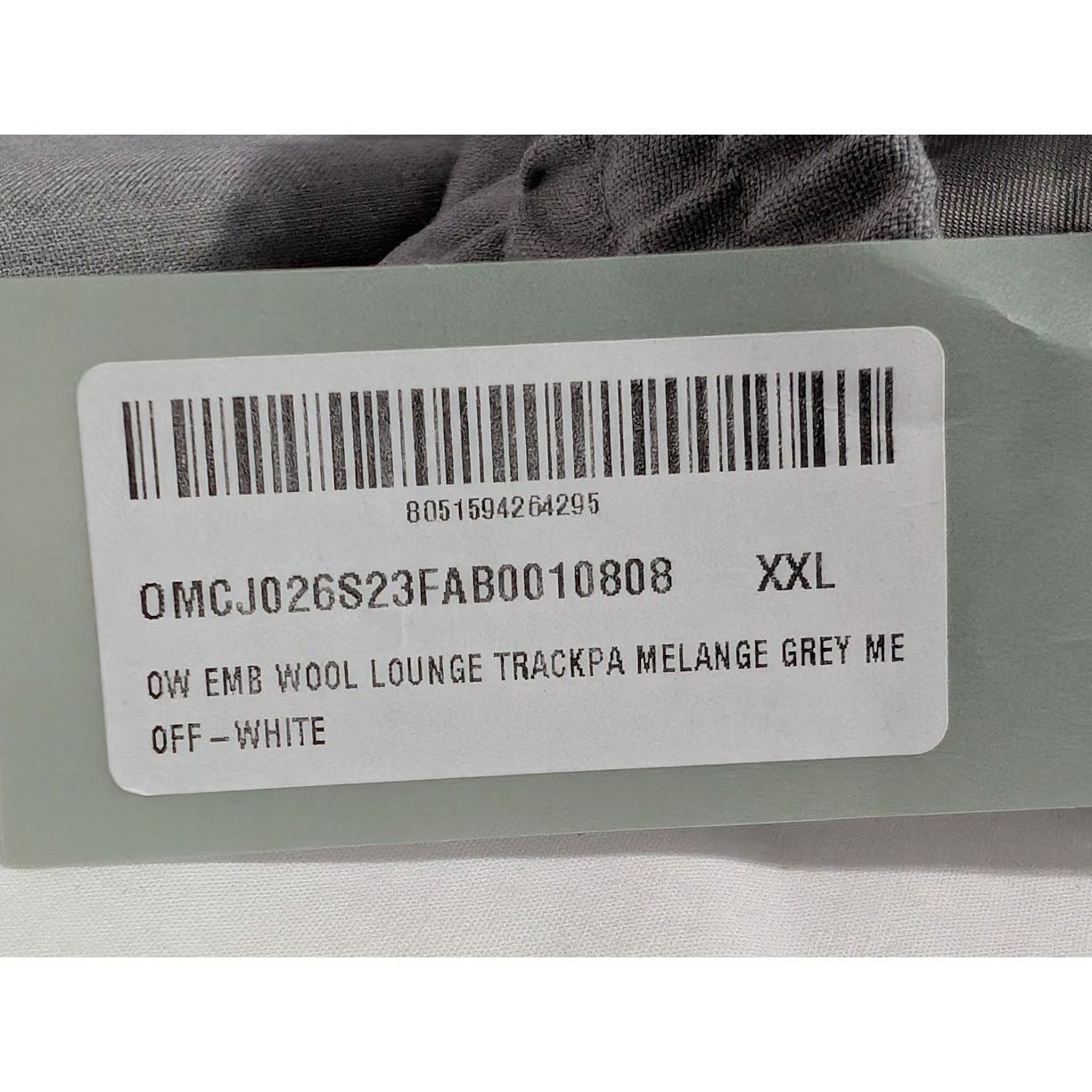 Off-White o1rshd1 Wool Long Lounge Trackpant in Melange Grey Size US 36 / EU 52 - 24 Thumbnail