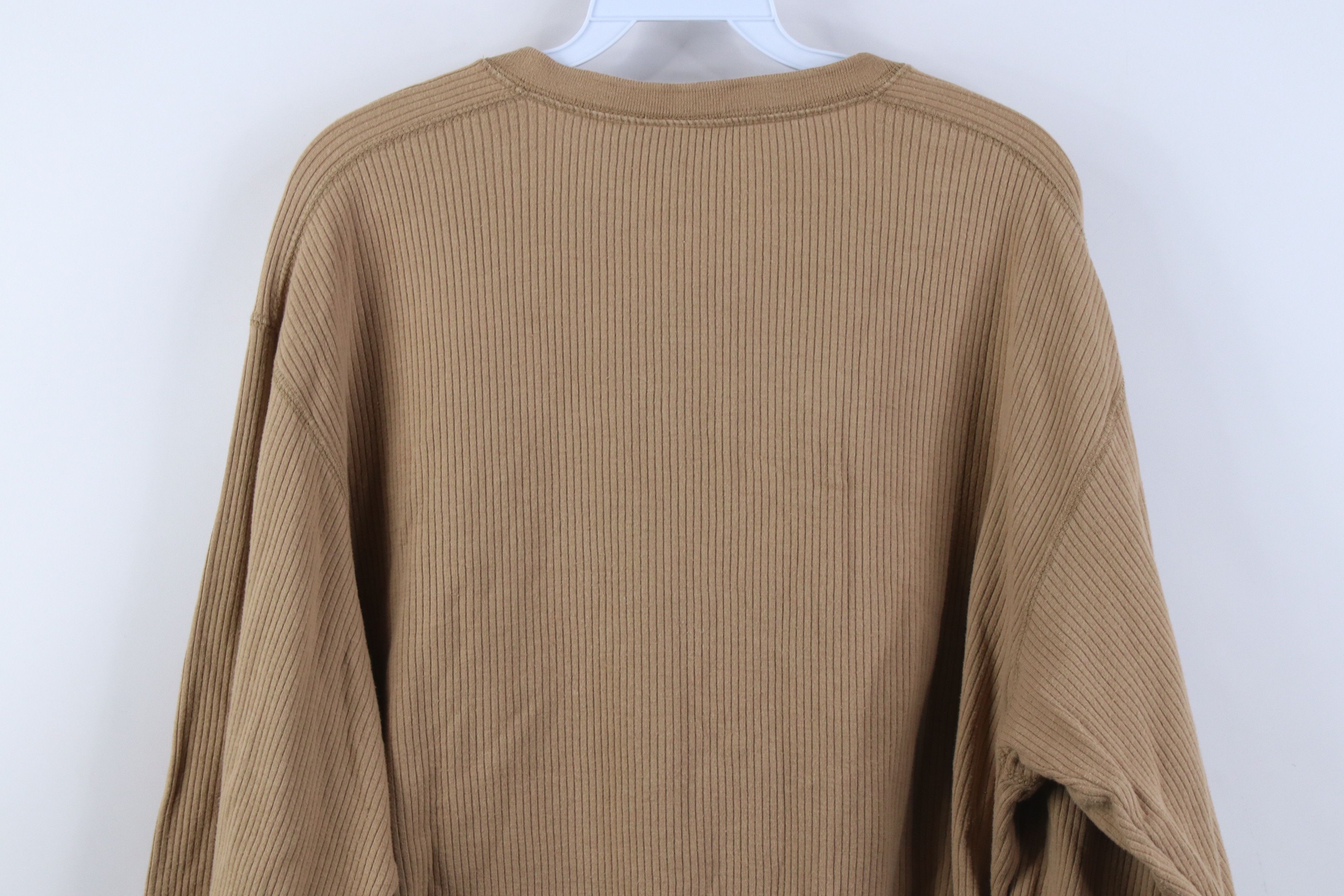 Vintage Vintage 90s Y2K Streetwear Knit Long Sleeve Henley T-Shirt Size US L / EU 52-54 / 3 - 8 Thumbnail