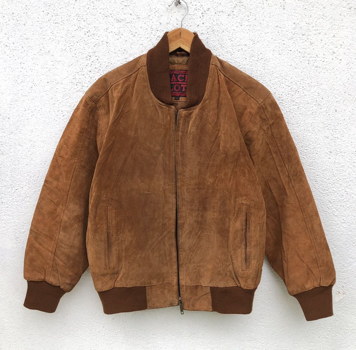 Vintage Vintage Black Lot Suede Leather Bomber Jacket Size US M / EU 48-50 / 2 - 1 Thumbnail
