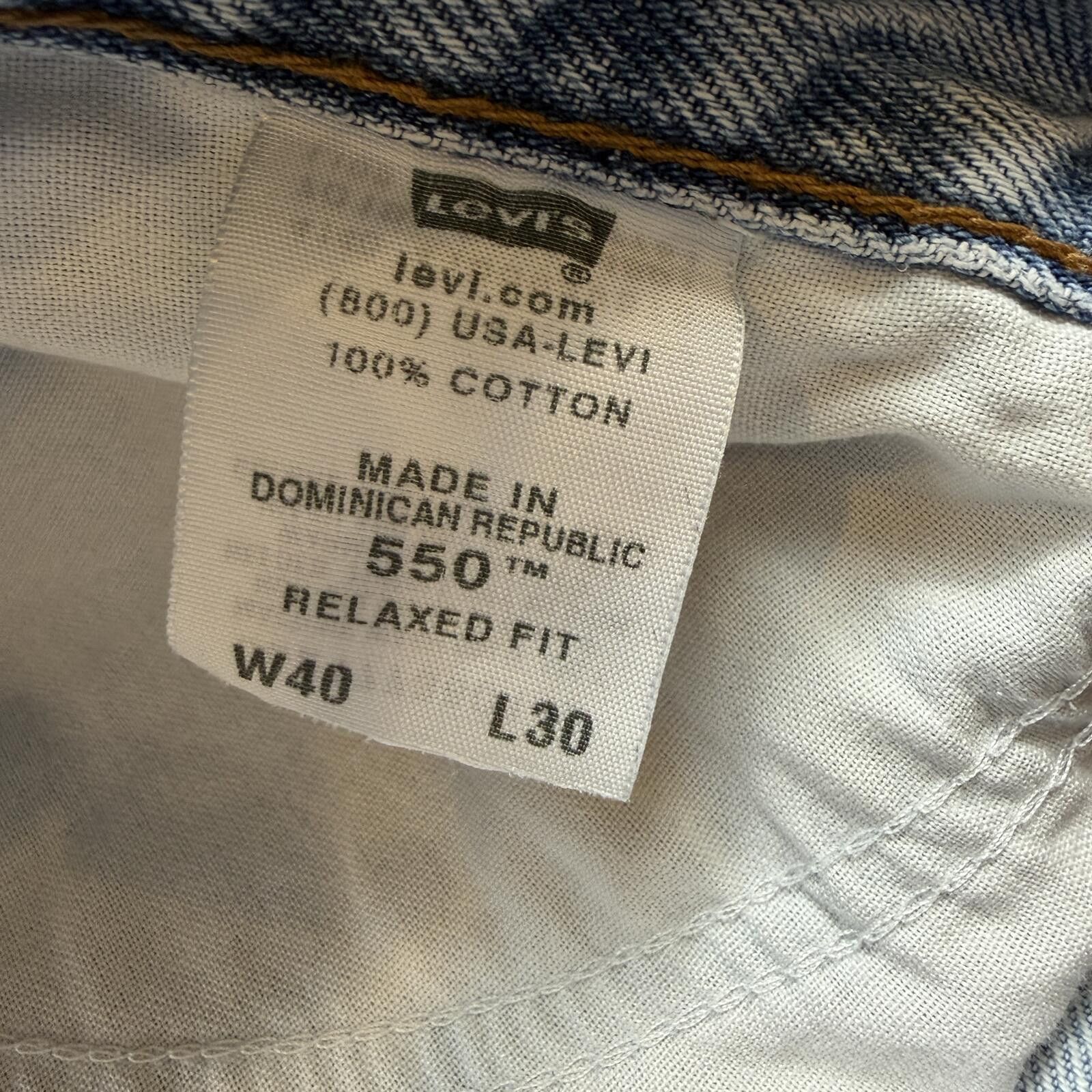 Levi's Levis 550 Baggy Denim Cropped Jeans 37x24 Light Wash Relaxed Size US 37 - 7 Thumbnail