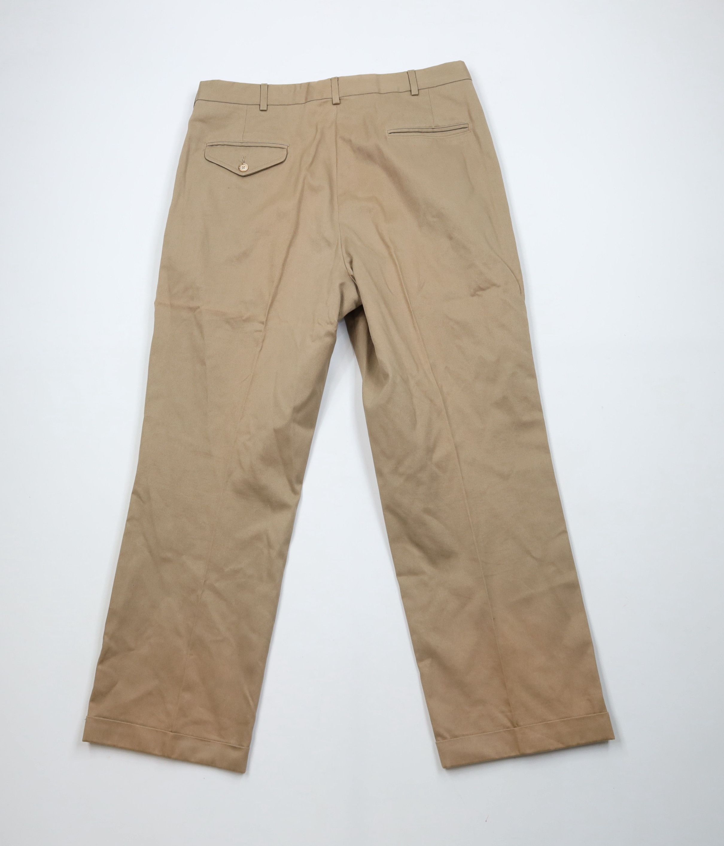 Lands' End × Vintage Vintage 70s Lands End Heavy Wide Leg Chino Pants Beige USA Size US 36 / EU 52 - 10 Thumbnail