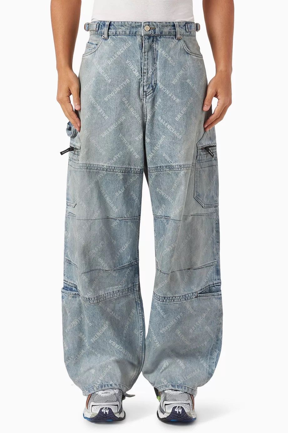 Balenciaga Monogram Japanese Denim Cargo Jeans Size US 32 / EU 48 - 3 Thumbnail