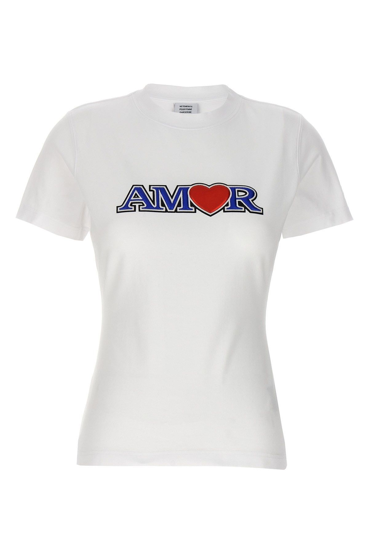 image of Vetements 'amor' T-Shirt in White, Women's (Size Medium)
