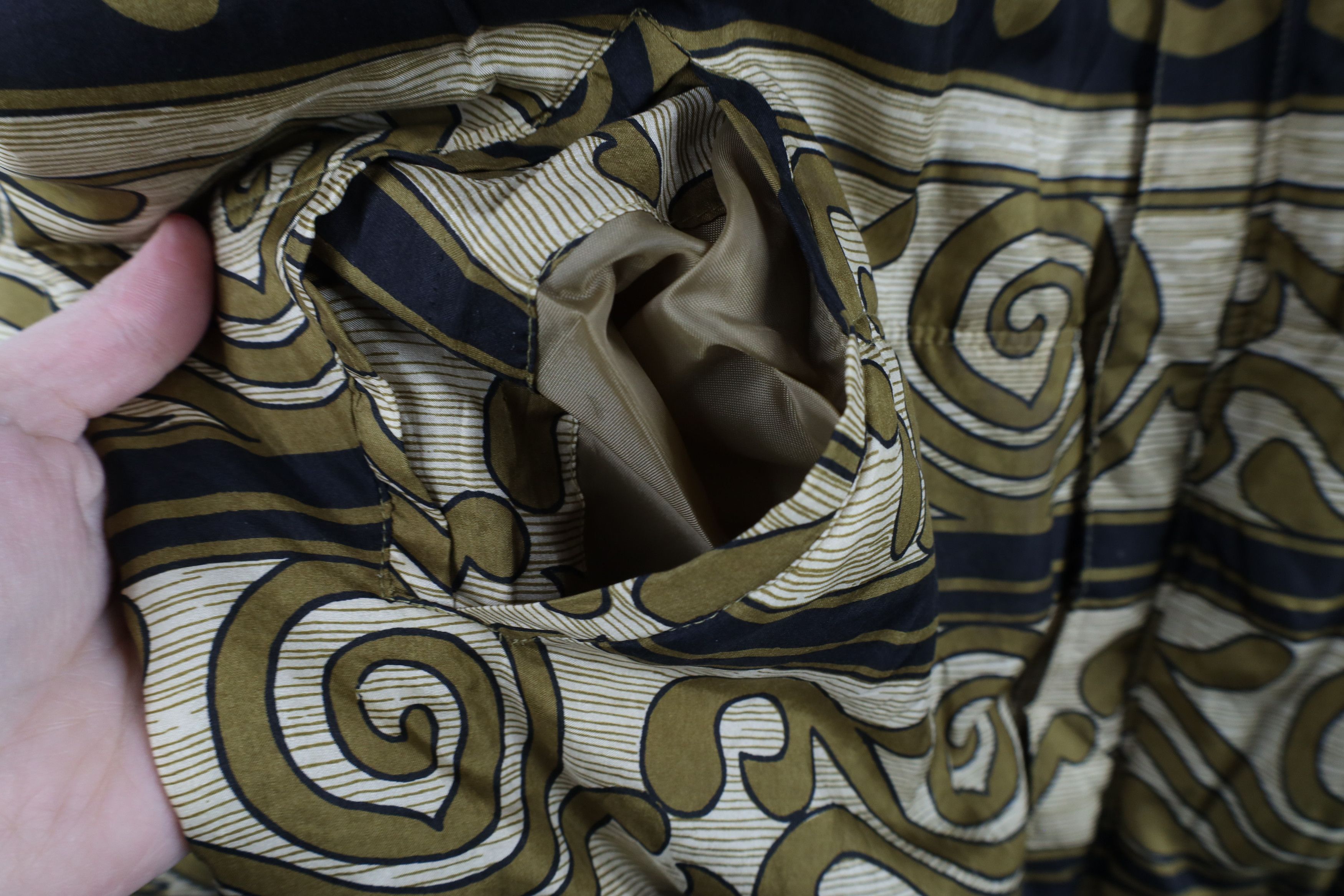 Vintage Vintage 90s Streetwear Striped Silk Bomber Jacket Gold Size M / US 6-8 / IT 42-44 - 5 Thumbnail