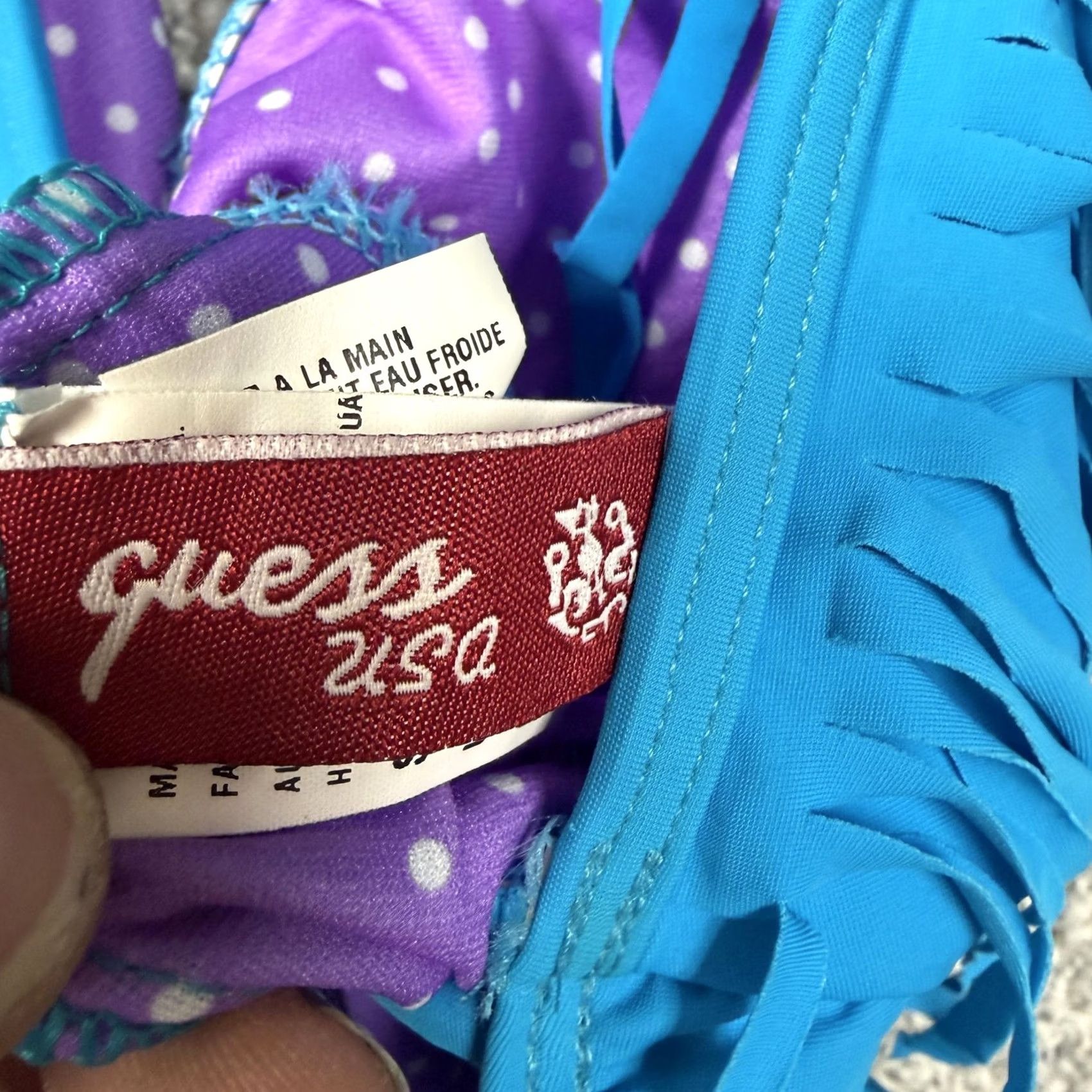 Guess Guess One Piece Monokini Swimsuit XS Blue Coastal Cowgirl Festival Beach USA Size ONE SIZE - 7 Thumbnail