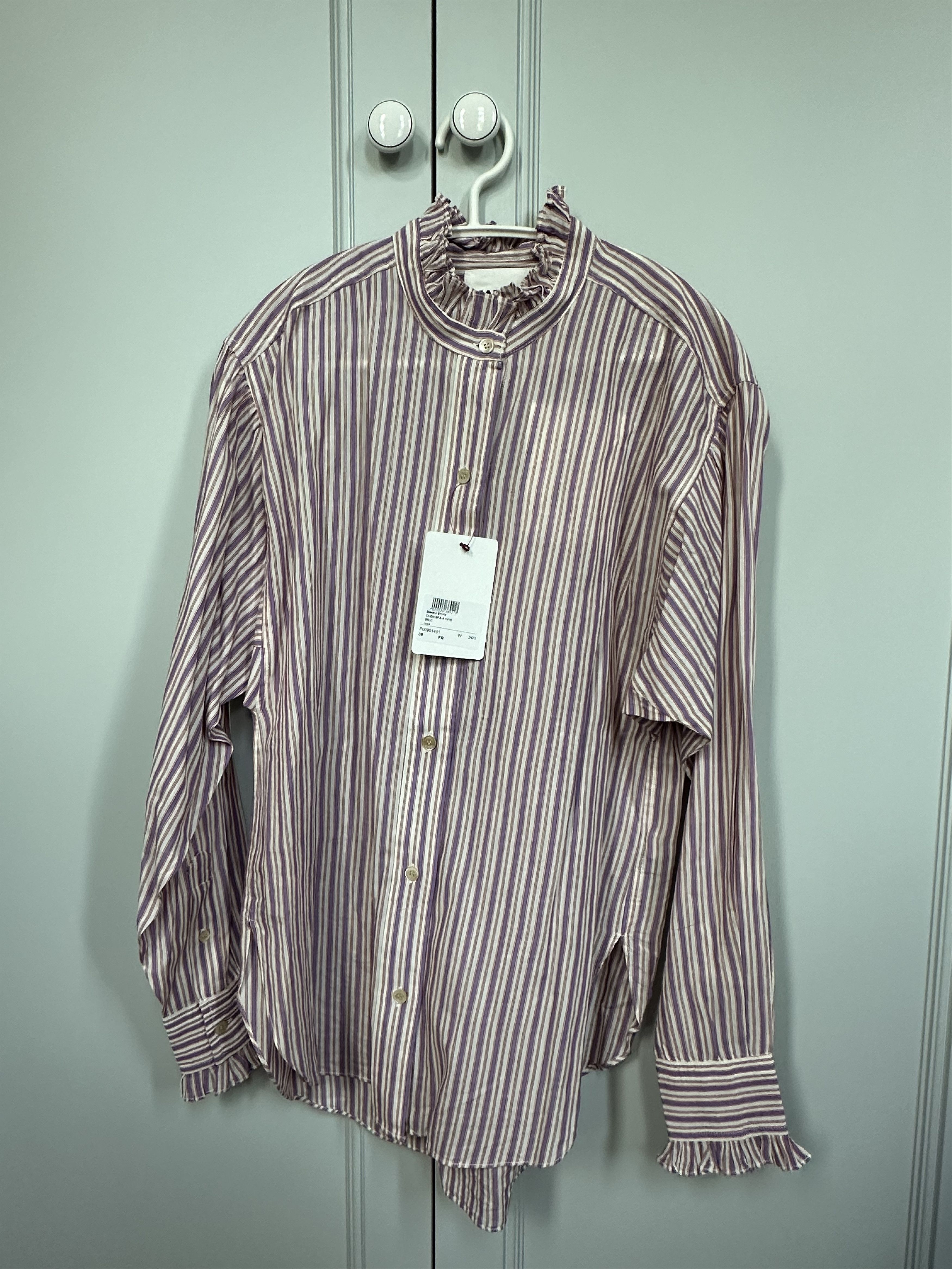 Isabel Marant Etoile Marant Etoile Saoli striped cotton shirt Size S / US 4 / IT 40 - 3 Thumbnail
