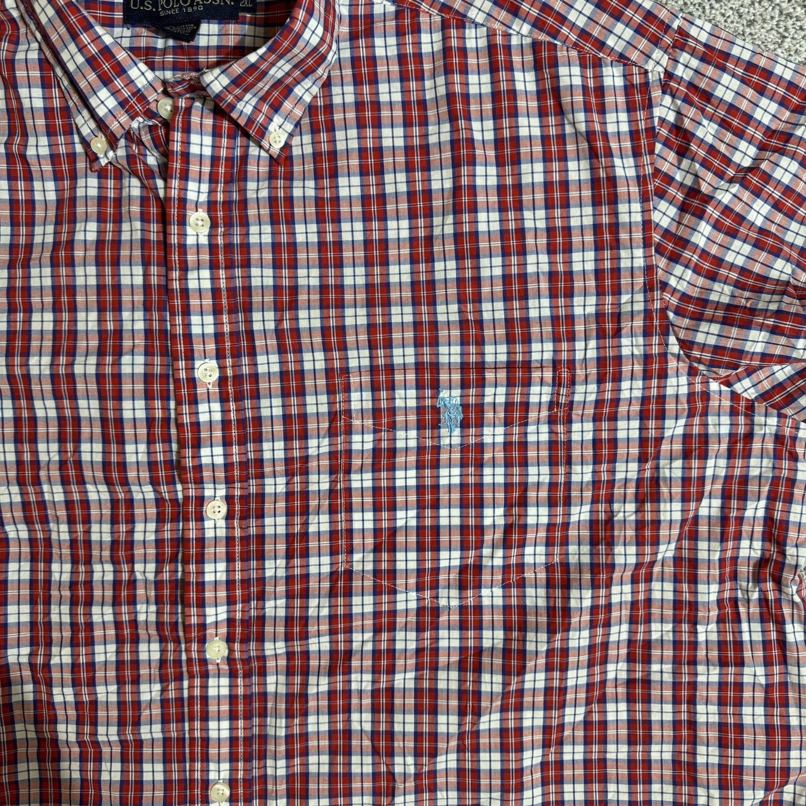 U.S. Polo Assn. US Polo Assn Button Up Shirt Mens 2XL Plaid Academia Preppy Size US XXL / EU 58 / 5 - 4 Thumbnail