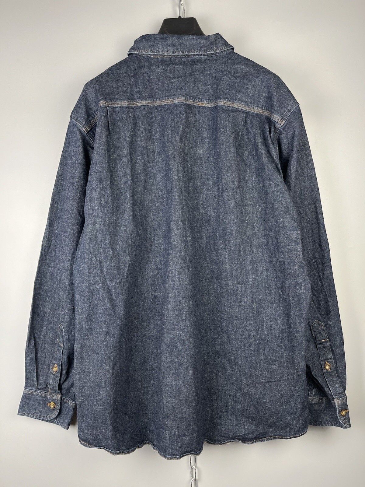 Carhartt Carhartt Button Long Sleeve Denim Work Shirt Size US XL / EU 56 / 4 - 9 Thumbnail