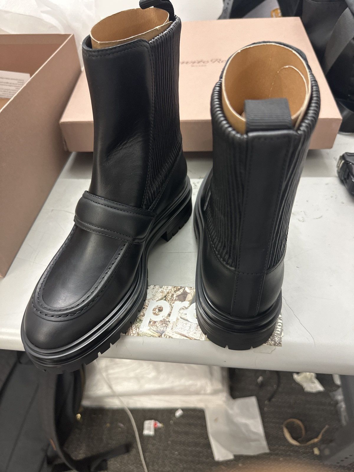 Gianvito Rossi GIANVITO ROSSI Black Leather Berck Boots, Size US 6 / IT 36 - 7 Thumbnail
