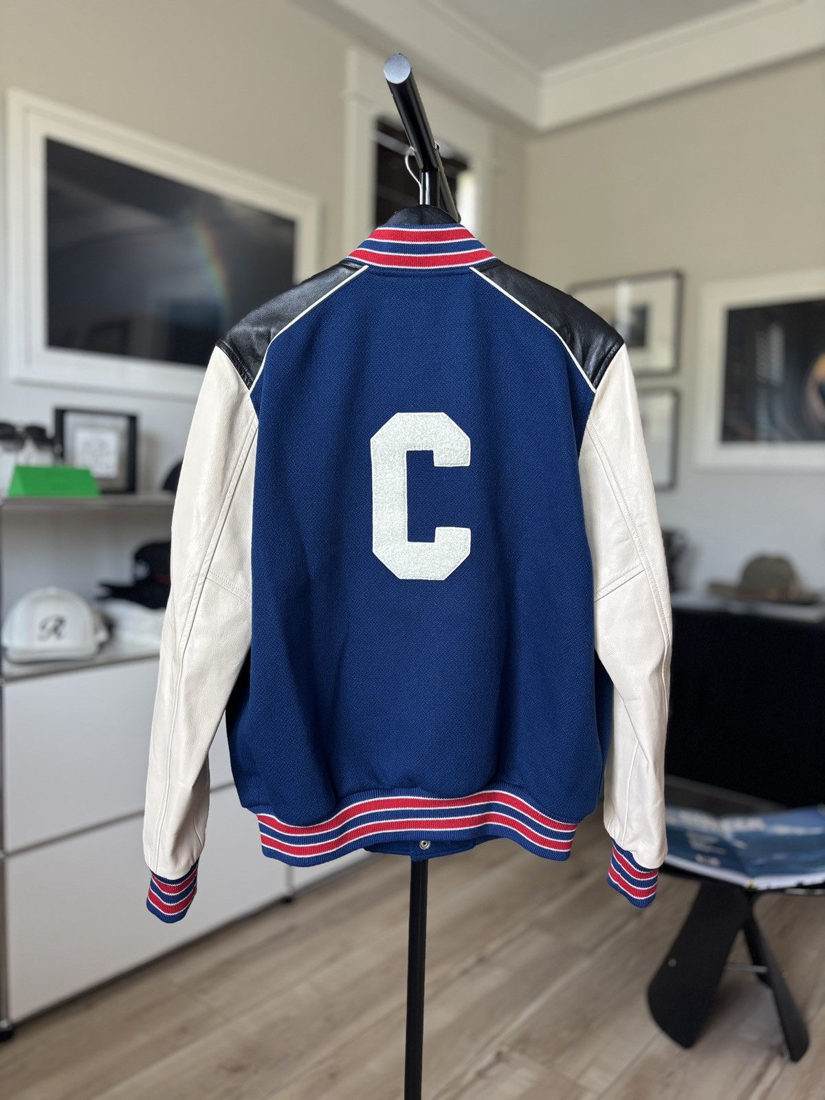 Celine CELINE | $3250 | VARSITY LEATHER COLLEGE TEDDY JACKET Size US M / EU 48-50 / 2 - 2 Thumbnail