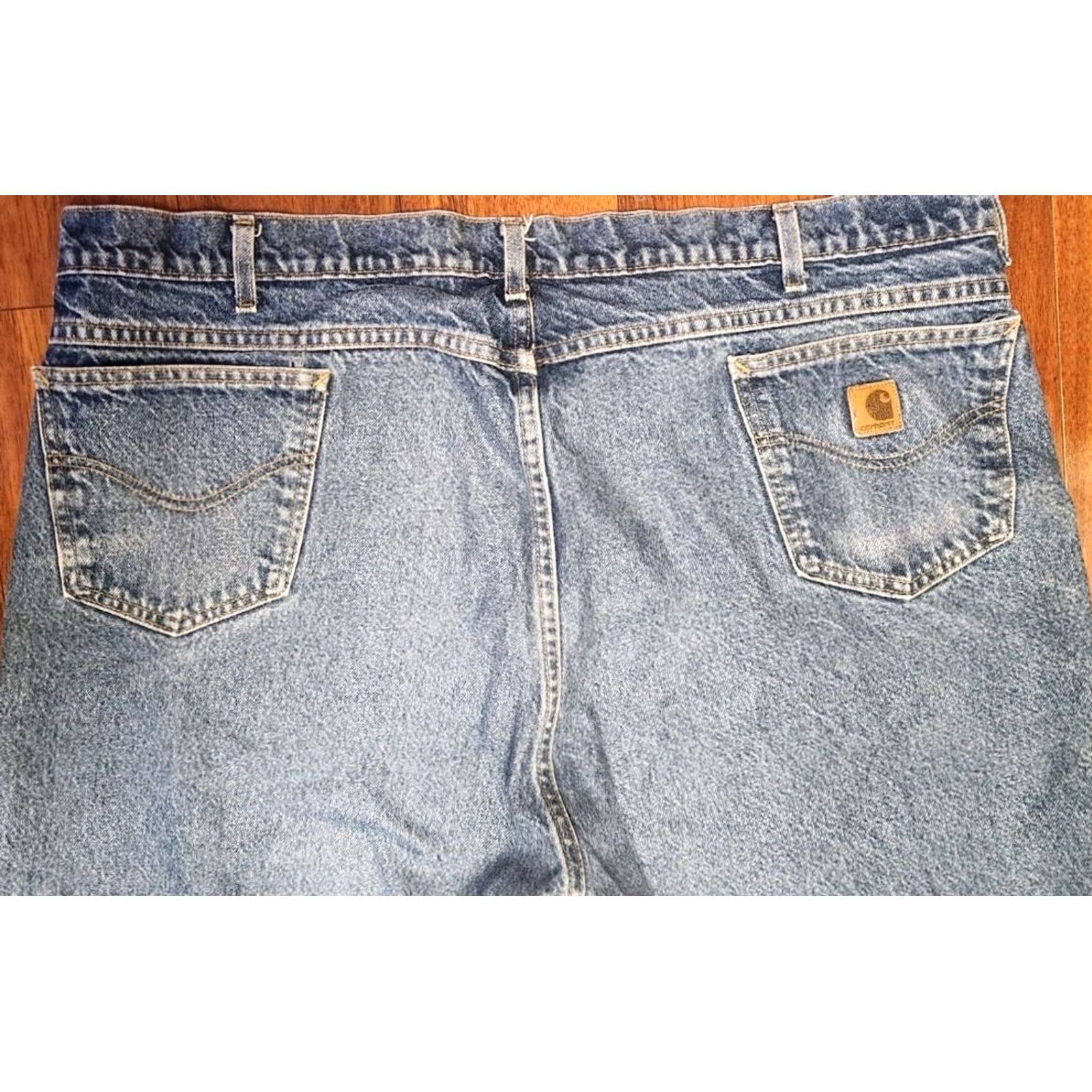 Carhartt VINTAGE Carhartt Jeans Men's 46x30 Baggy Wide-Leg Workwear Skater Denim Blue VTG Size US 30 / EU 46 - 7 Thumbnail