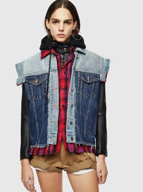 Diesel Diesel L-MARALI triple layer leather jacket for womens Size S / US 4 / IT 40 - 1 Thumbnail