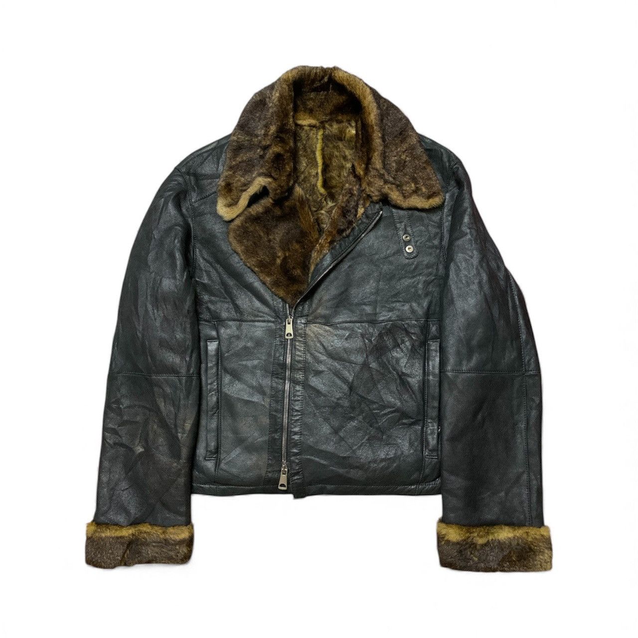 Vintage GIORGIO ARMANI LEATHER RYDERS SHEARLING