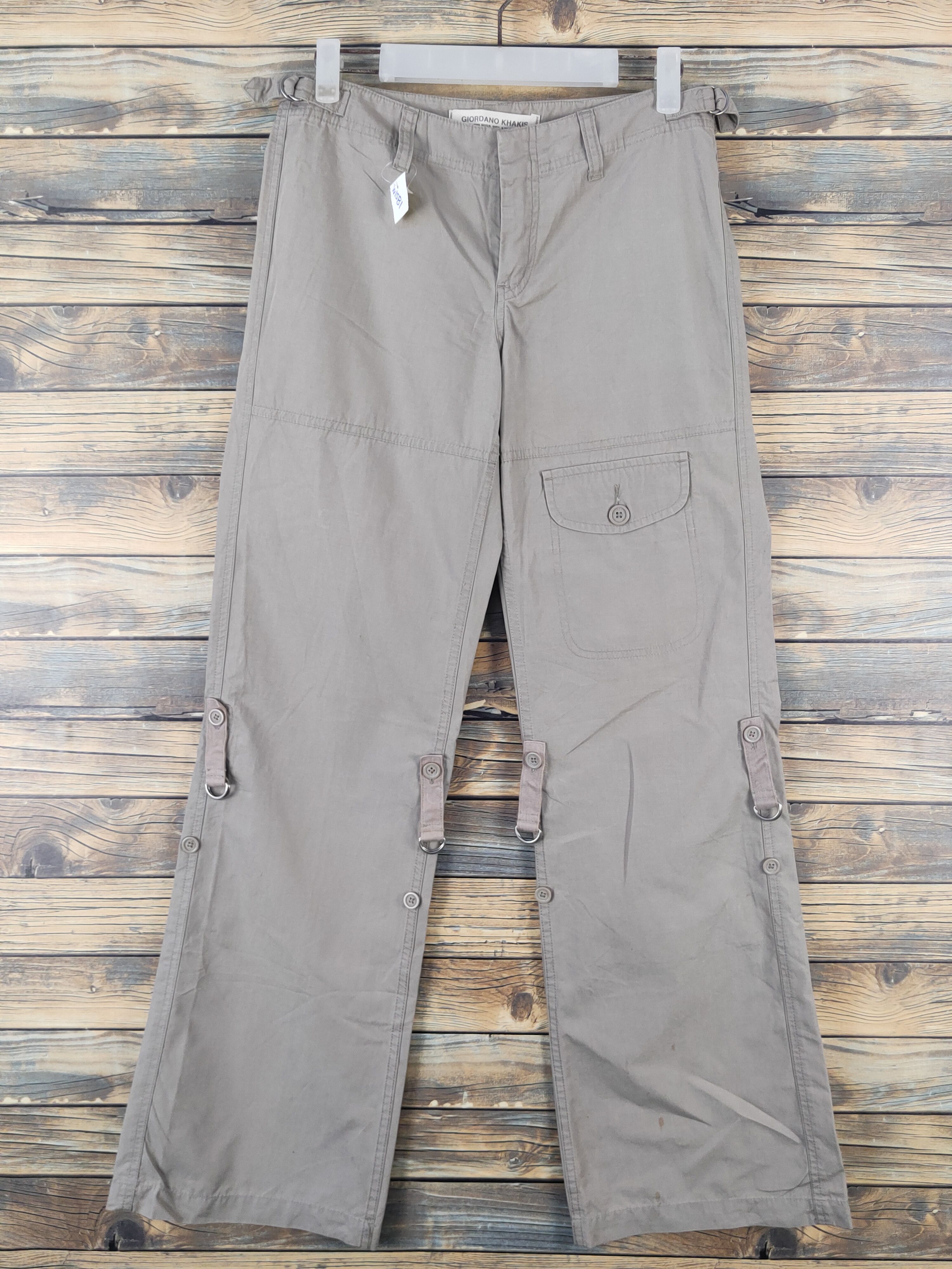 Giordano Giordano Khaki Multipocket Tactical Cargo Pants #W1581 Size 29" - 1 Thumbnail