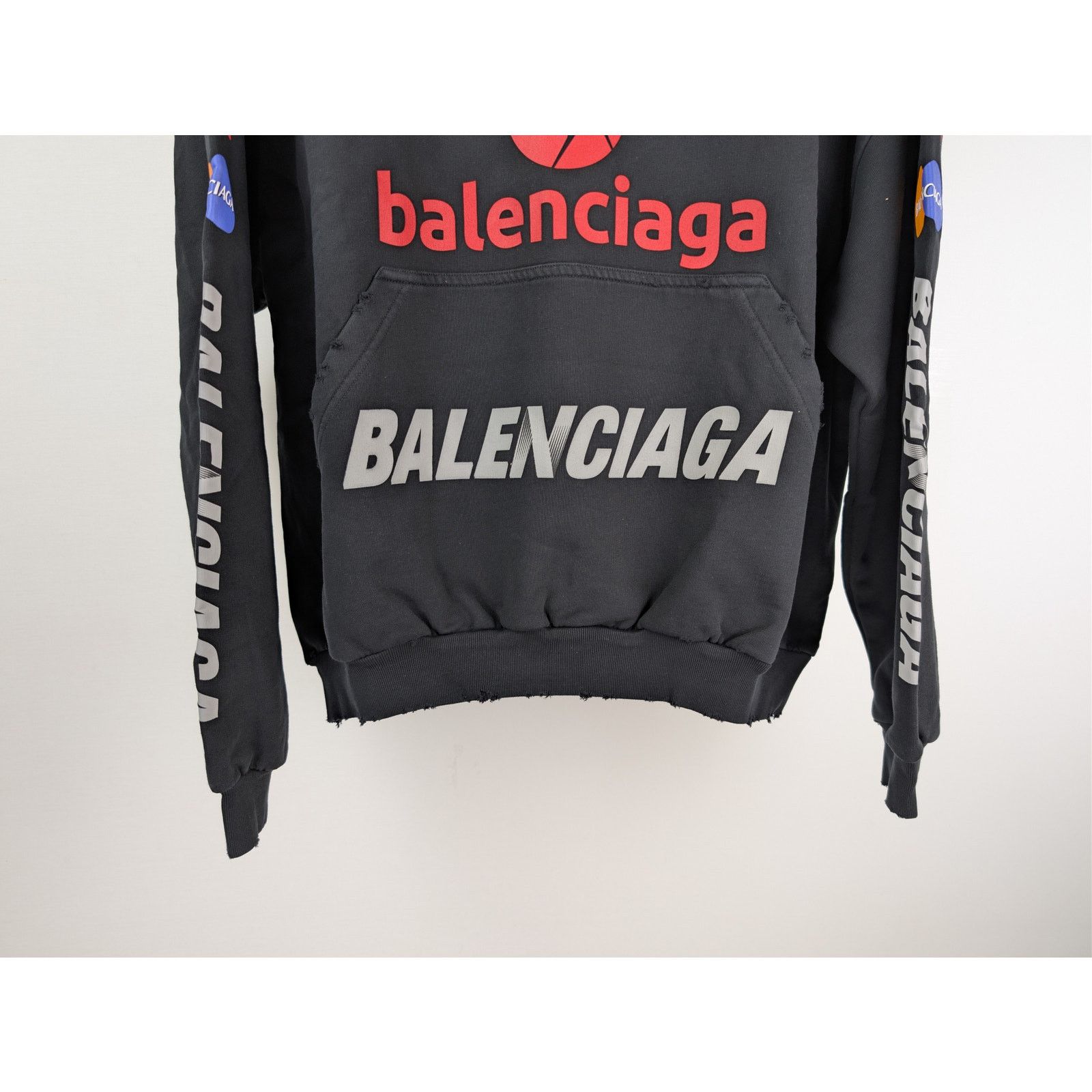 Balenciaga o1rshd1 Top League Round Hoodie in Black Size US M / EU 48-50 / 2 - 4 Thumbnail