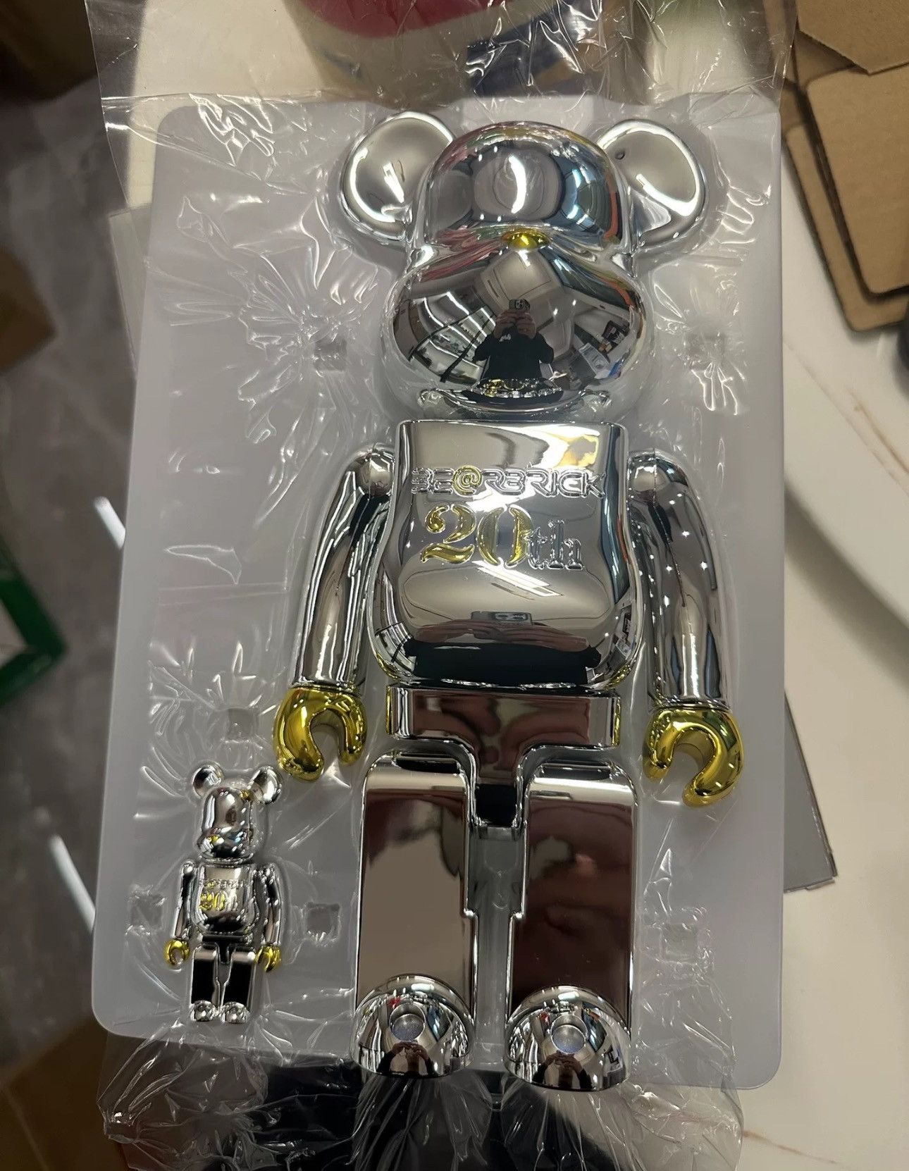 Japanese Brand Bearbrick 20th Anniversary 100% & 400% Set Size ONE SIZE - 3 Thumbnail