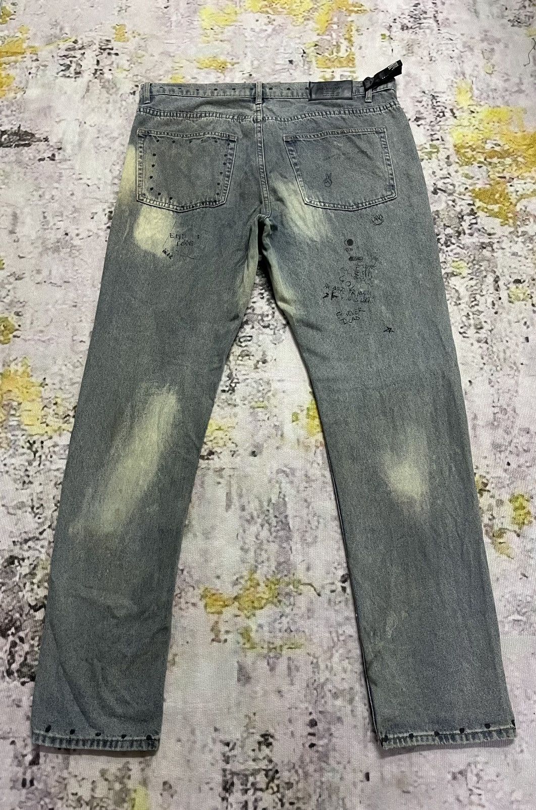 Cheap Monday × Japanese Brand Cheap Monday Japan Painted Skinnny Jeans Size US 37 - 2 Thumbnail