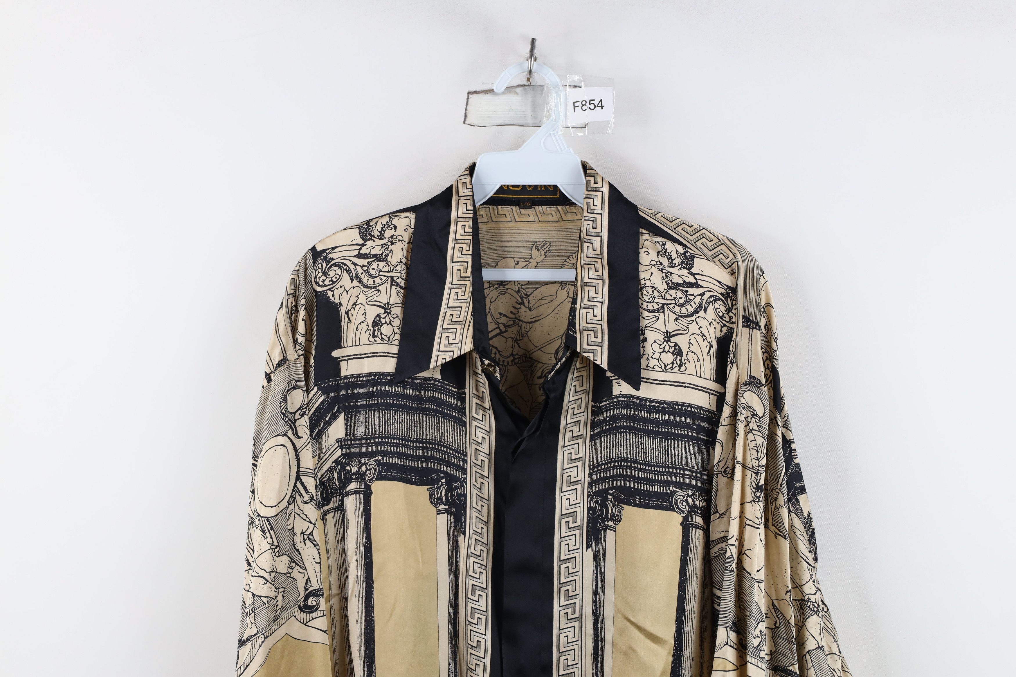 Vintage Vintage 90s Streetwear Roman All Over Print Button Shirt Size US L / EU 52-54 / 3 - 2 Thumbnail