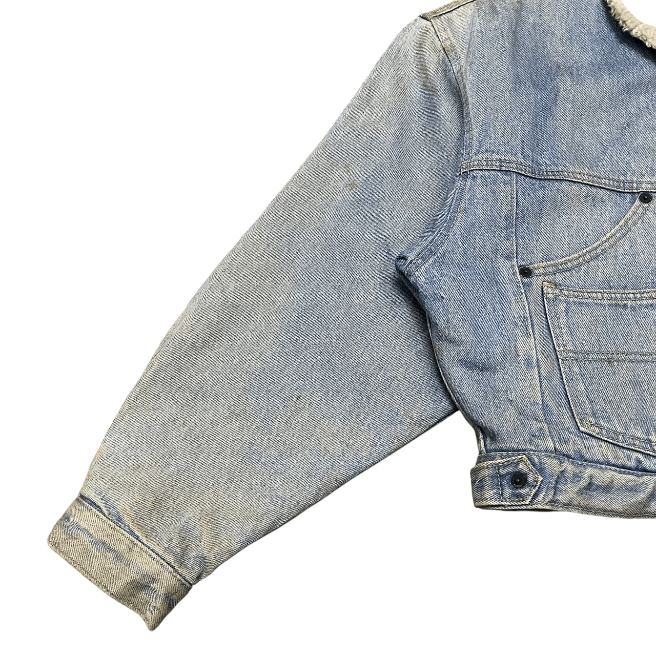 Big John Vintage Big John Cropped Sherpa Lined Denim Jacket Size US S / EU 44-46 / 1 - 5 Thumbnail