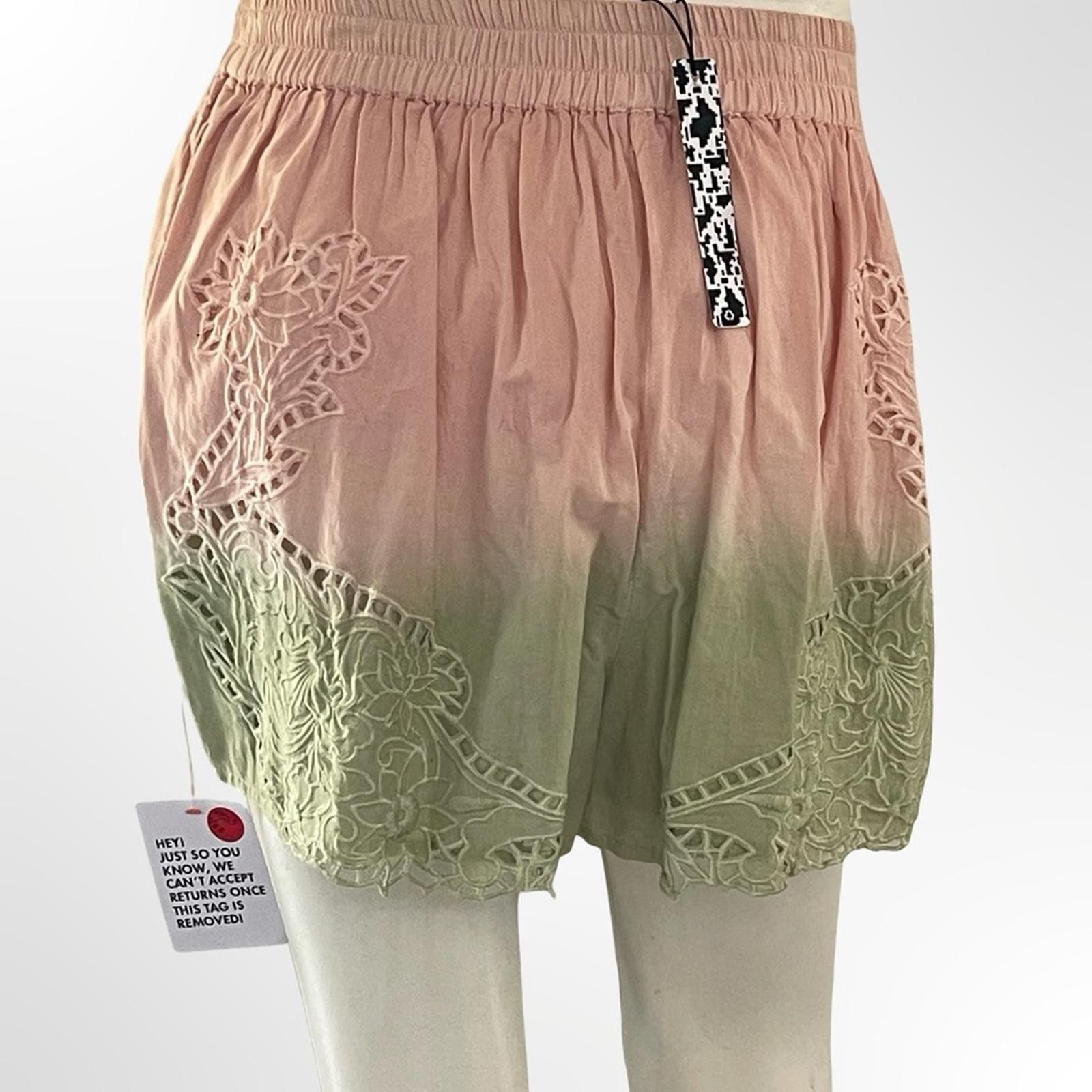 Asos ASOS High Waist Pink and Green Shorts in size 4 NWT Size 27" / US 4 / IT 40 - 3 Thumbnail