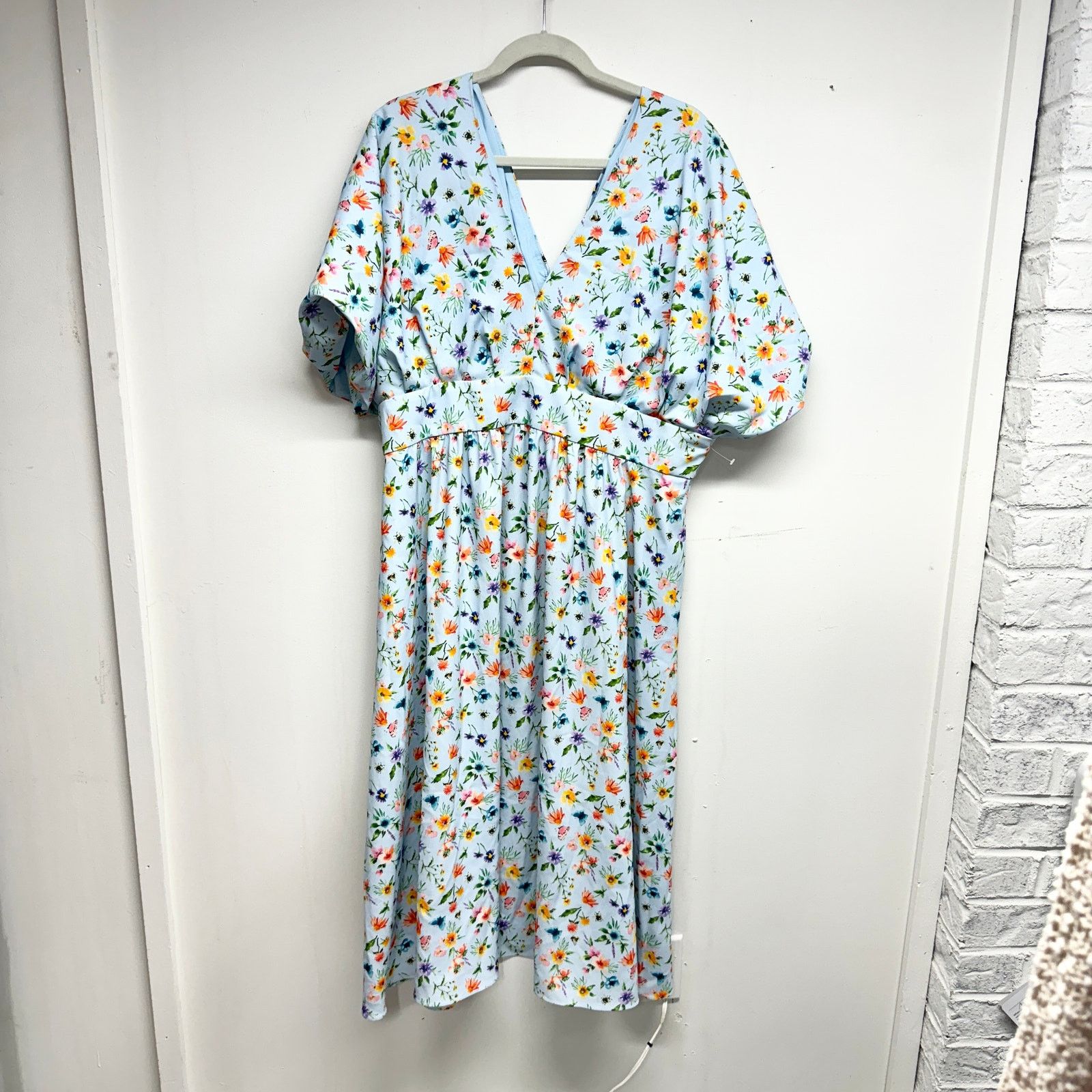 Other Alexia Admor August Midi Dress Halogen Garden V-neck Plus 1X Size XL / US 12-14 / IT 48-50 - 2 Thumbnail