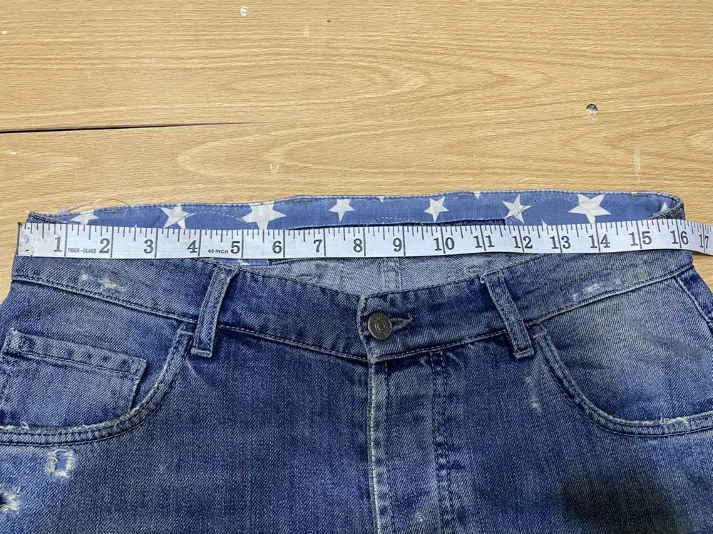 HYDROGEN Hydrogen Luxury Sportwear Jeans Distressed Bones Design Size US 31 - 24 Thumbnail