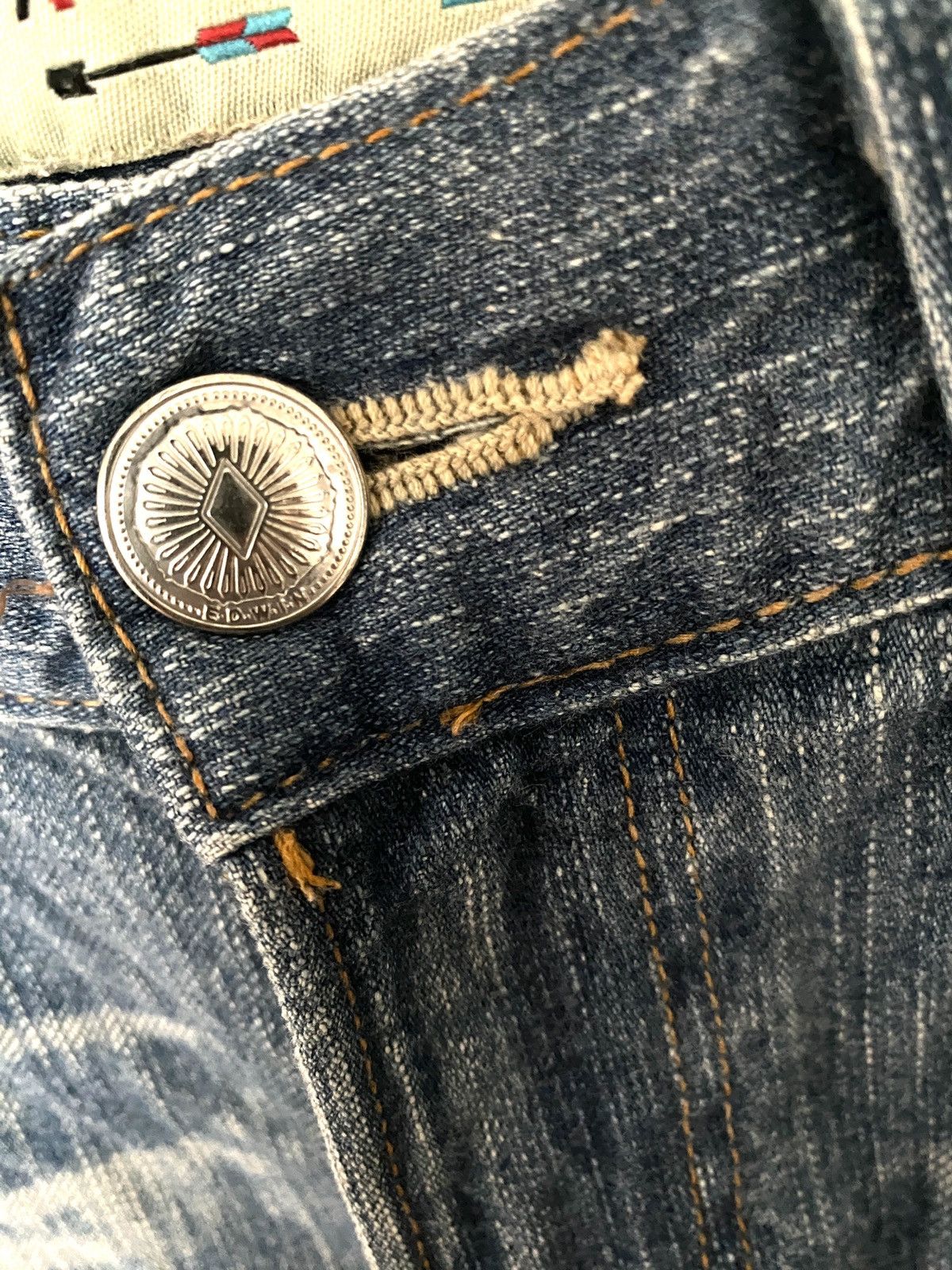 Edwin × Vintage Vintage Brand Edwin Distressed Jeans 1990s Size US 30 / EU 46 - 9 Thumbnail