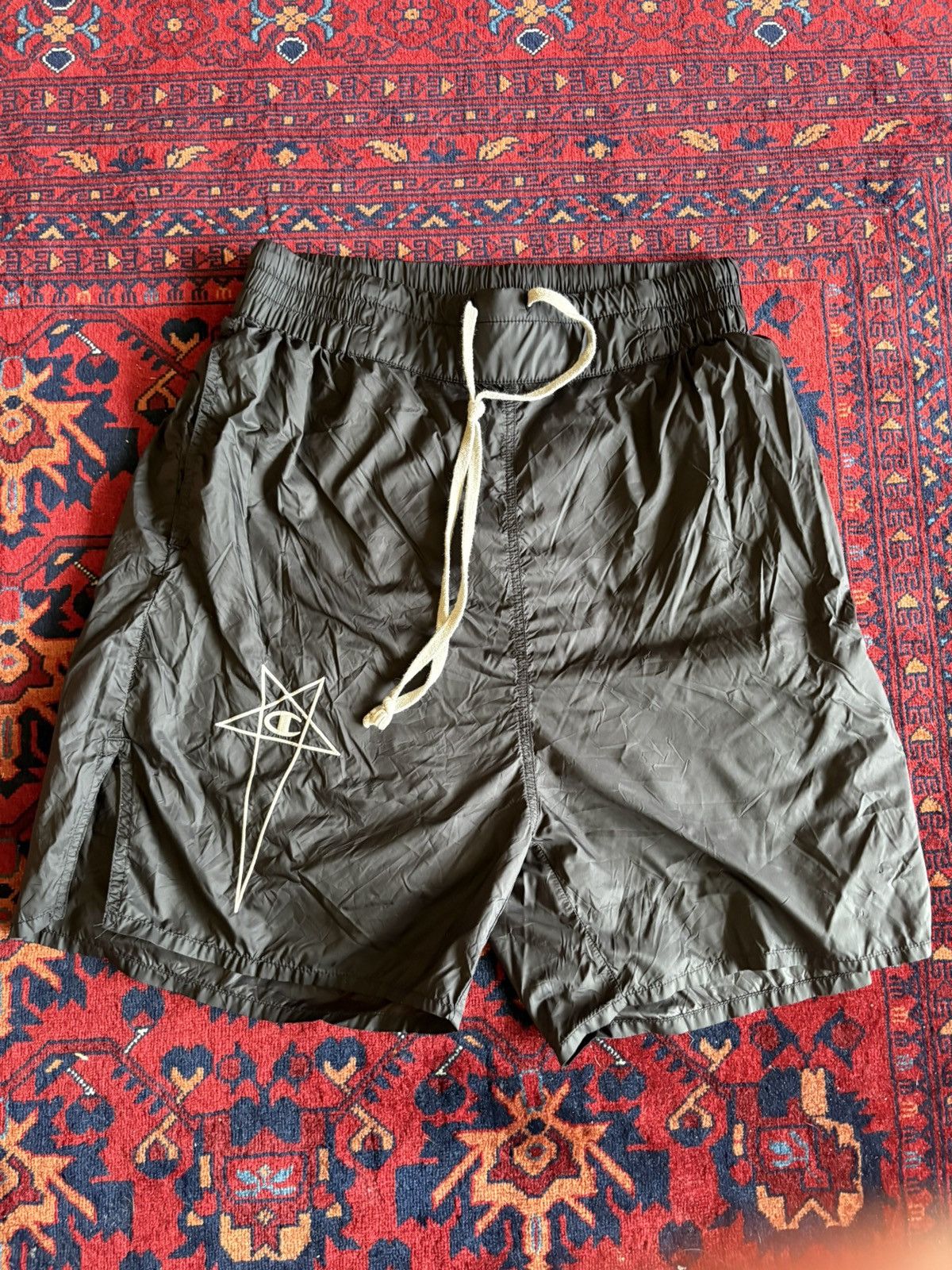 Rick Owen’s mainline champion shorts