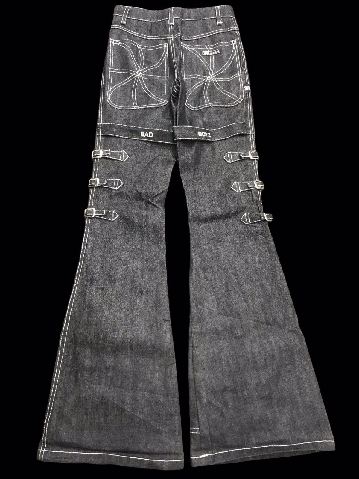 Other 💥AVANT GARDE💥OCTMAMI BONDAGE BELL BOTTOM STURDY DENIM F248 Size US 26 / EU 42 - 2 Thumbnail