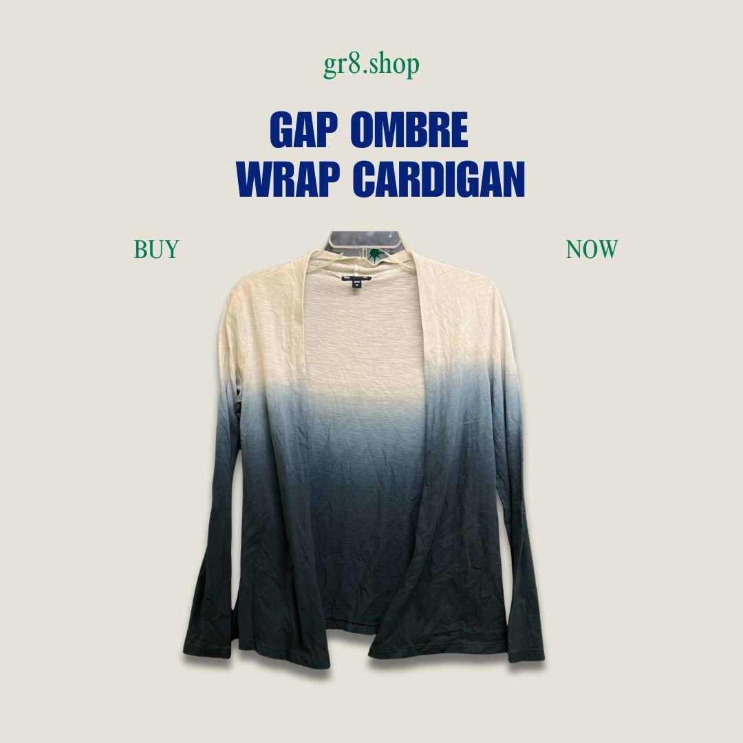 Gap GAP Ombre Open Front Long Sleeve Wrap Cardigan XS Beige To B Size XS / US 0-2 / IT 36-38 - 1 Thumbnail