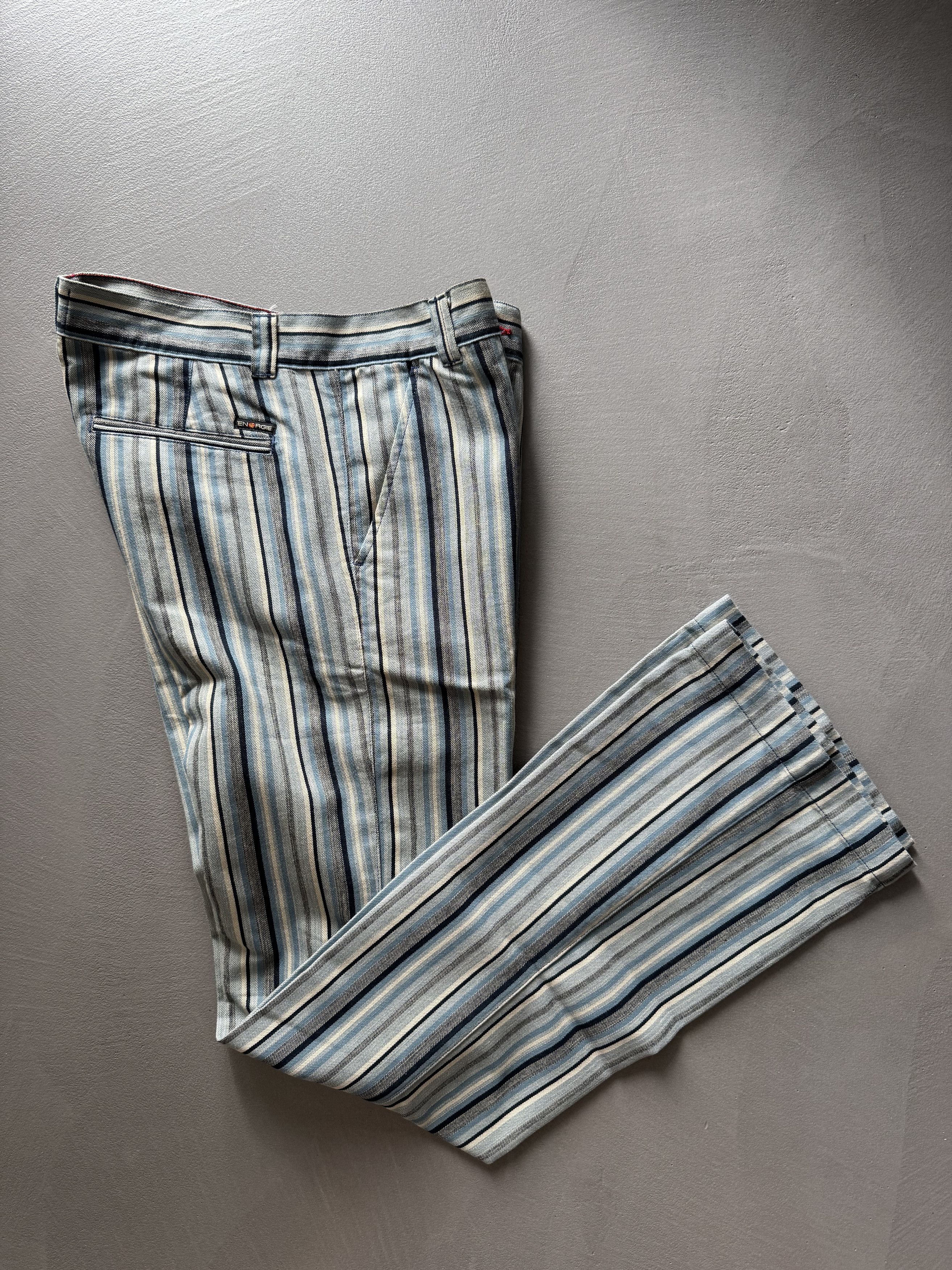Energie Vintage Energie Striped Bell Bottom Flared Jeans Size US 31 - 8 Thumbnail