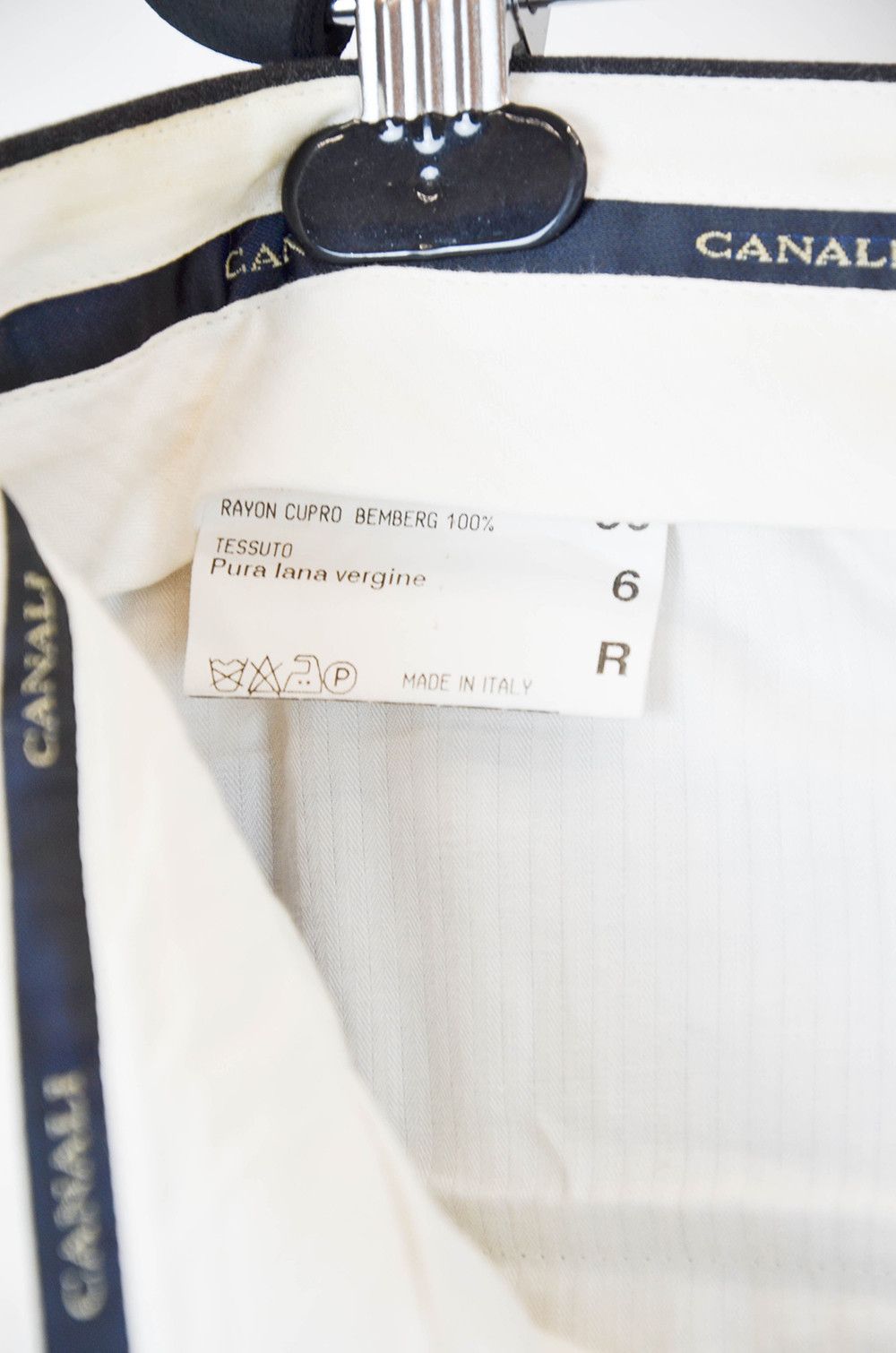 Corneliani Canali Classic Wool Trousers – Charcoal Gray – Size 56R Size 46R - 11 Thumbnail