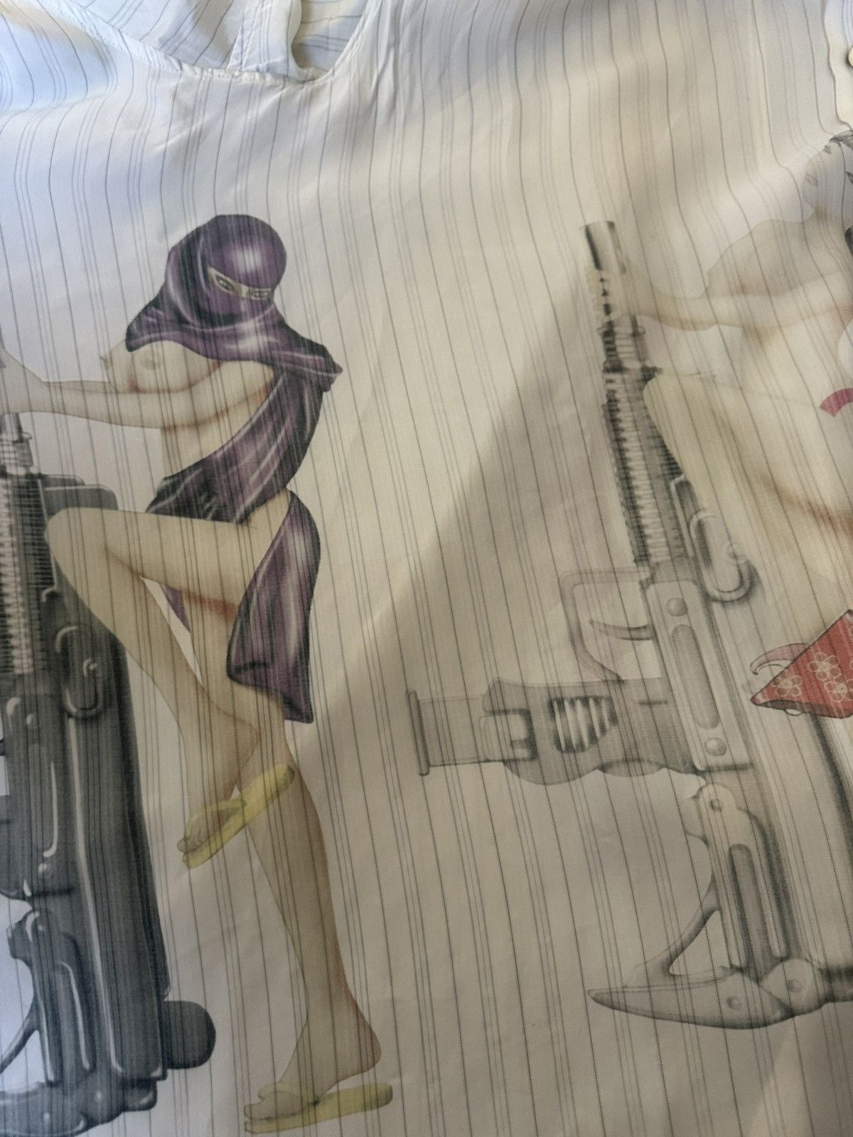 Yohji Yamamoto Yohji Yamamoto AW09 Y's x Justin Davis pinup uzi shirt Size US L / EU 52-54 / 3 - 5 Thumbnail