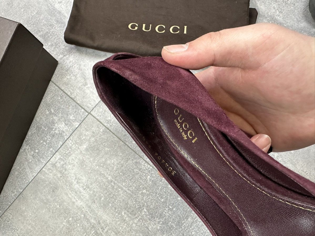 Women’s Burgundy Kid Scamosciato Gucci Shoes