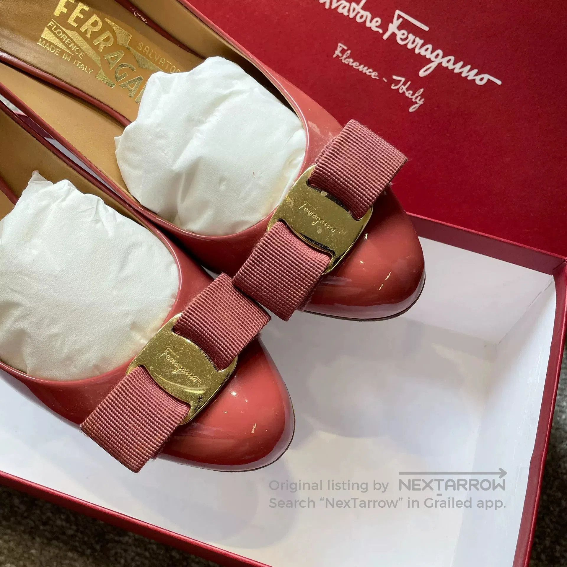 Salvatore Ferragamo Ferragamo Magenta Leather High Heels. Size US 5 / IT 35 - 4 Thumbnail